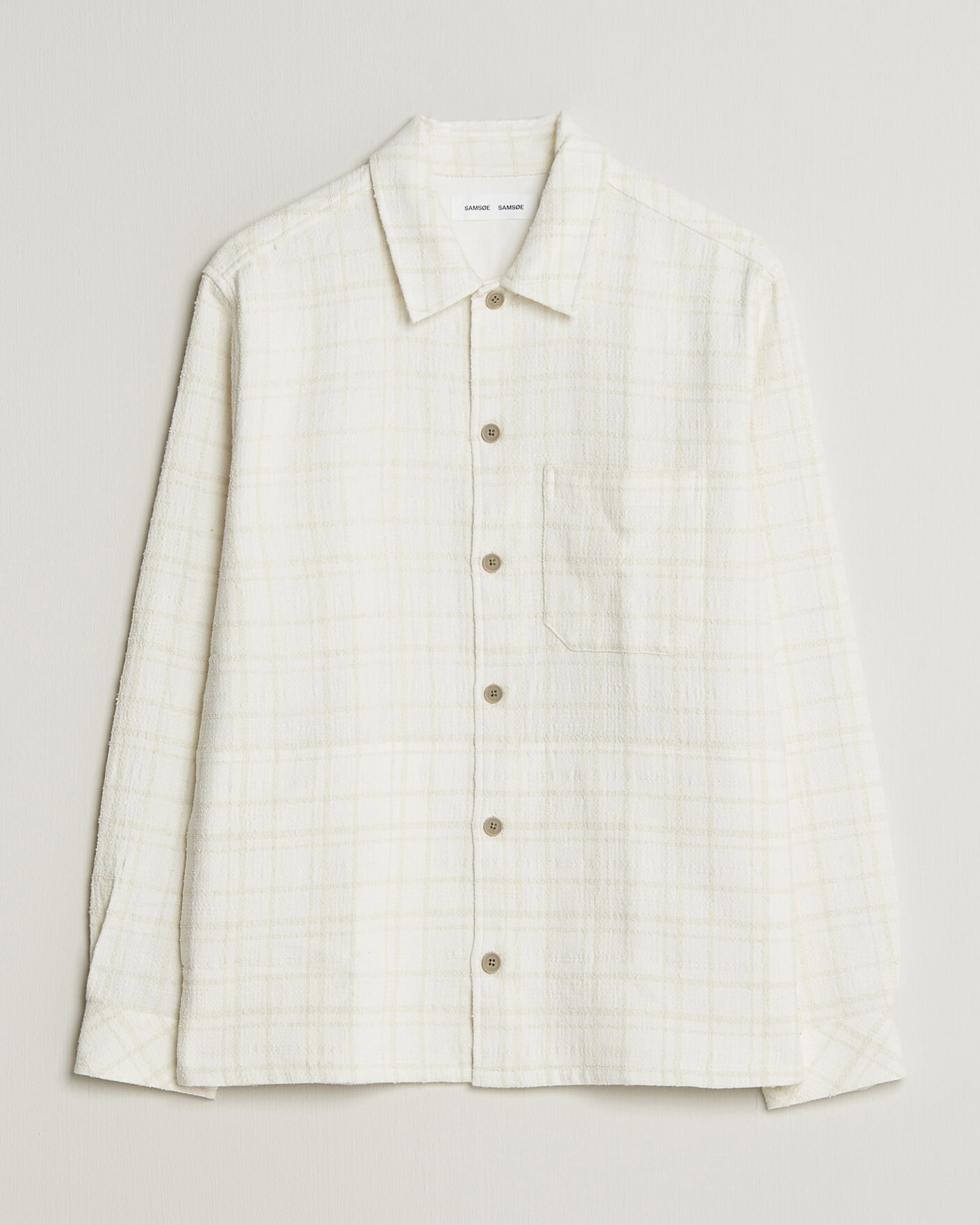 Heren | Overhemden | Samsøe Samsøe | Damon Checked Overshirt Silver Birch
