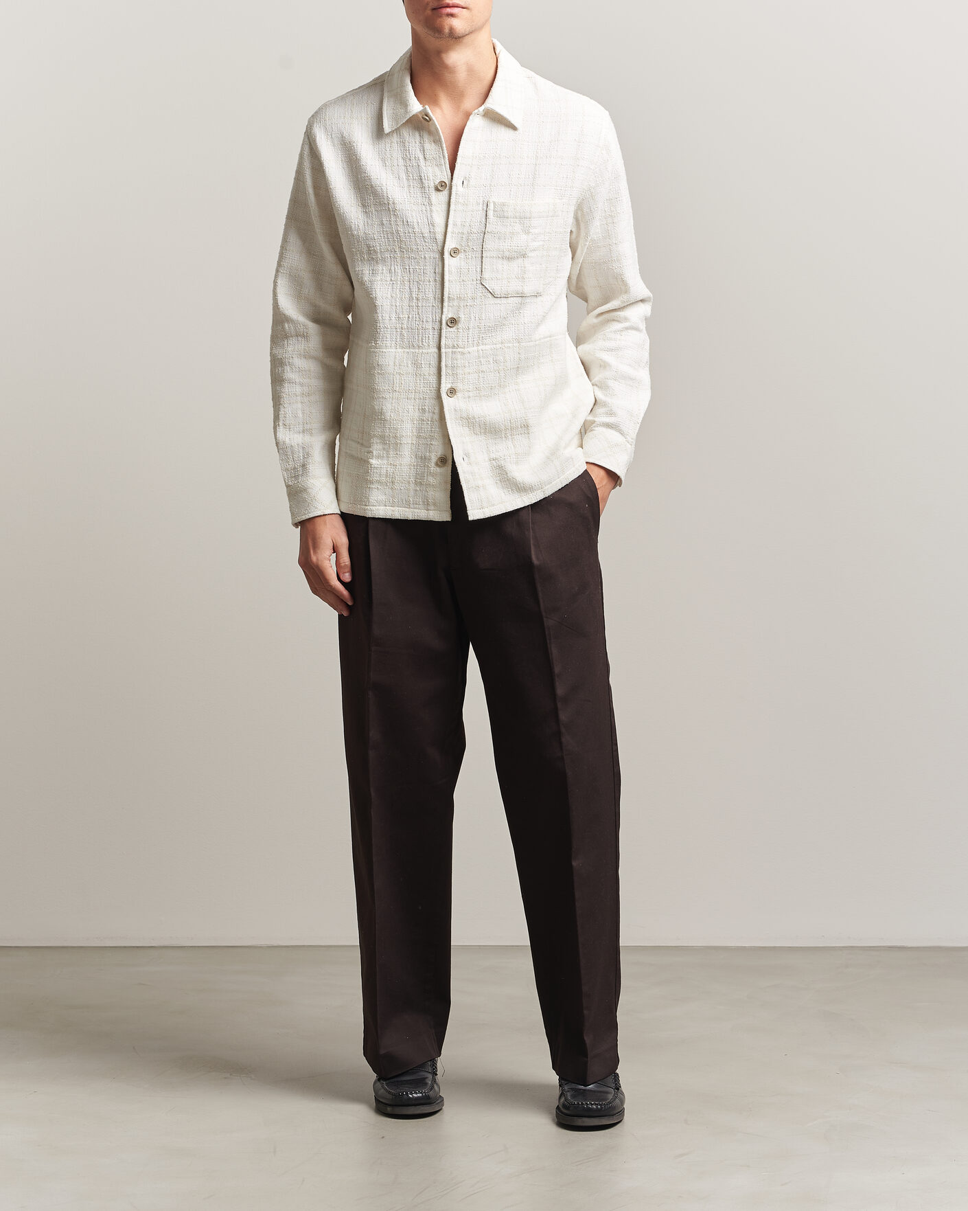 Heren | Overhemden | Samsøe Samsøe | Damon Checked Overshirt Silver Birch