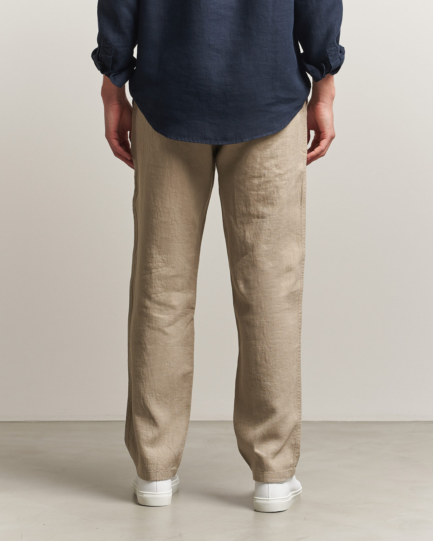 Heren | Broeken | Samsøe Samsøe | Jabari Linen Drawstring Trousers Aluminum