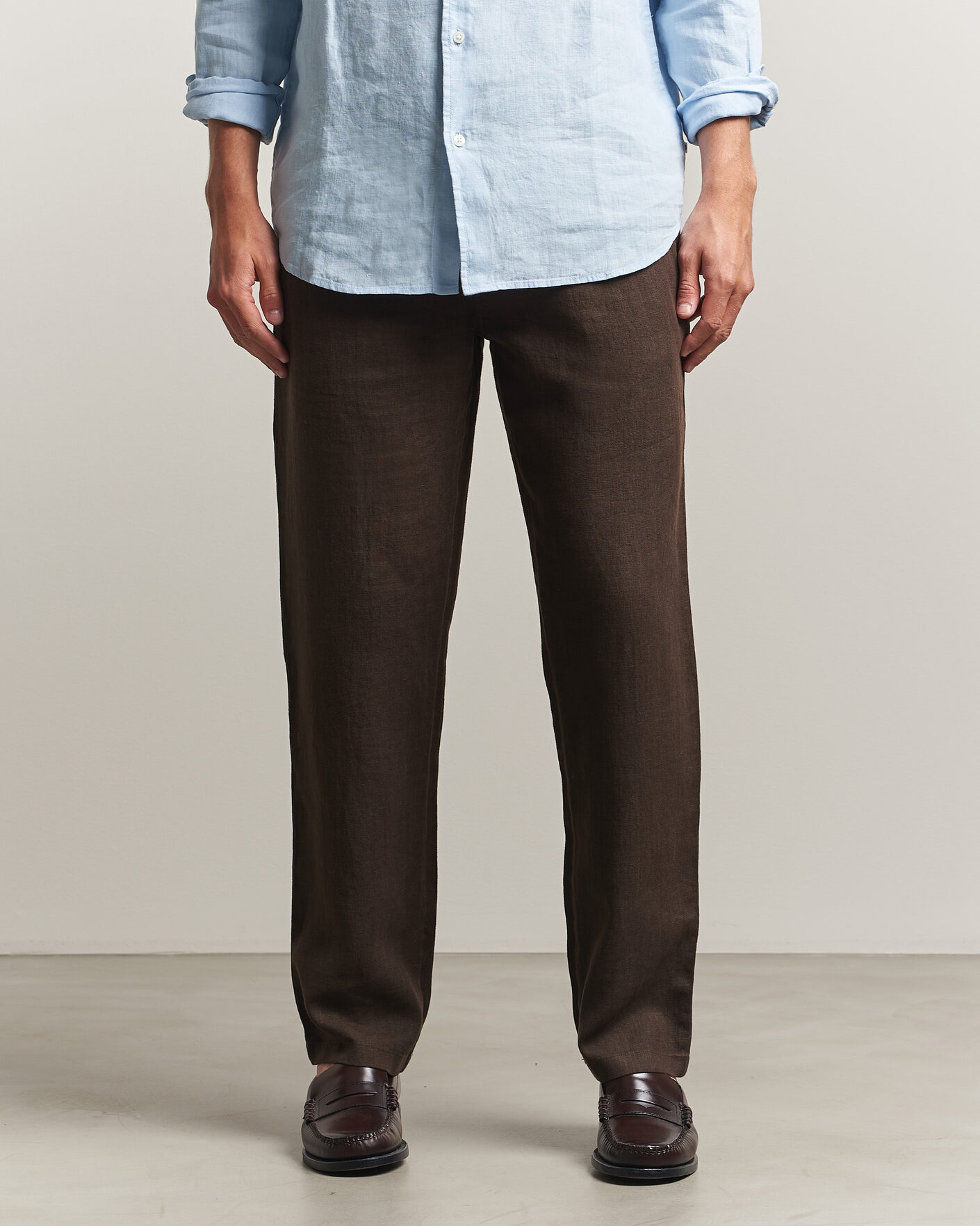 Heren | Broeken | Samsøe Samsøe | Jabari Linen Drawstring Trousers Turkish Coffee