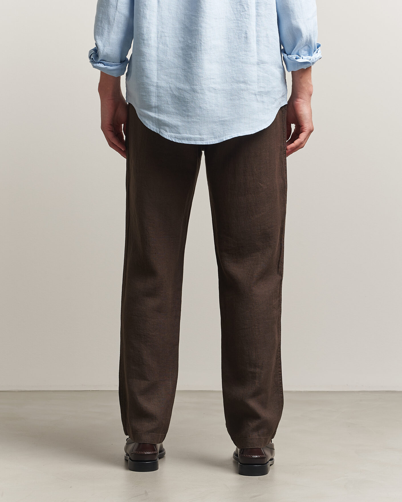 Heren | Broeken | Samsøe Samsøe | Jabari Linen Drawstring Trousers Turkish Coffee