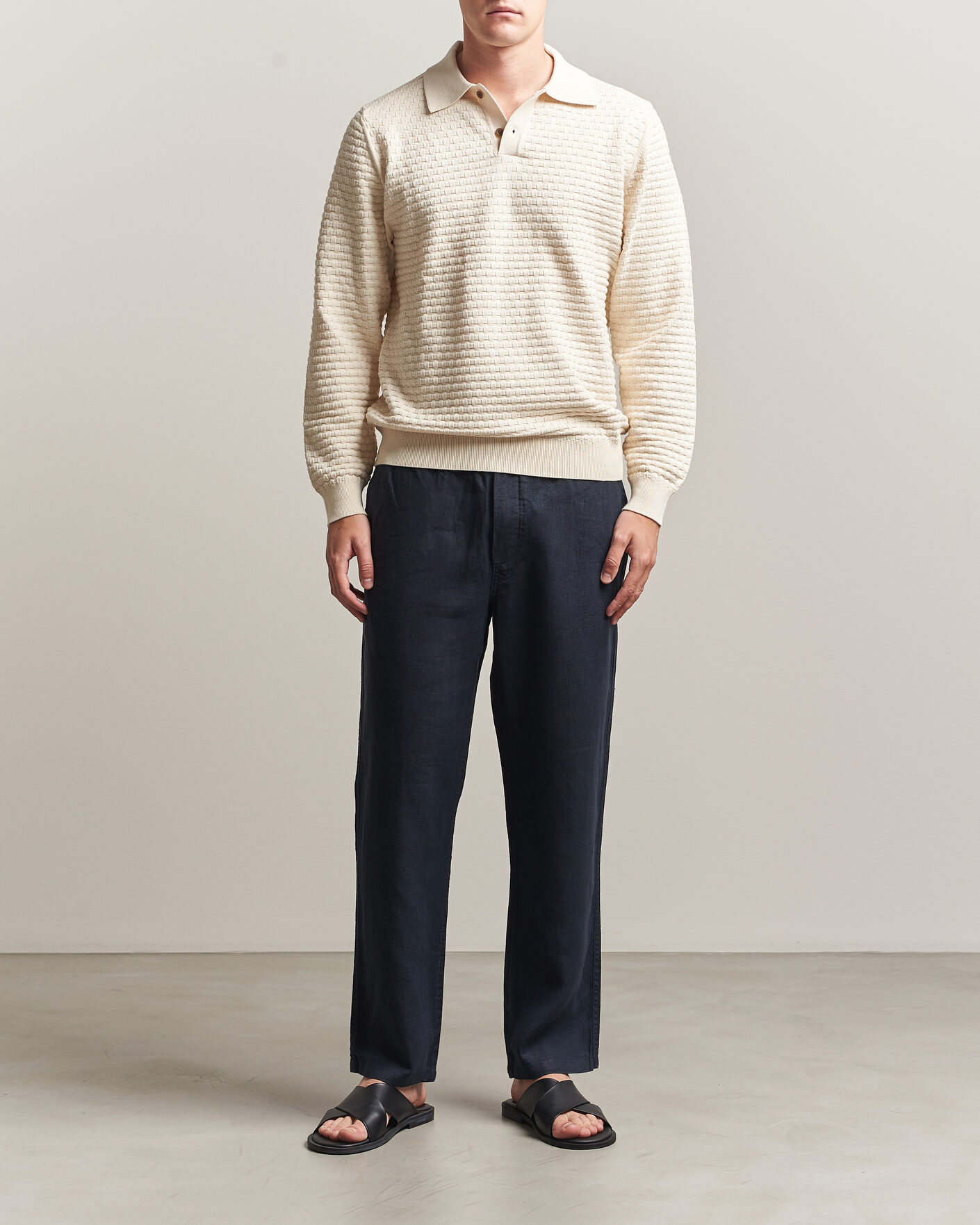 Heren | Broeken | Samsøe Samsøe | Jabari Linen Drawstring Trousers Salute Navy