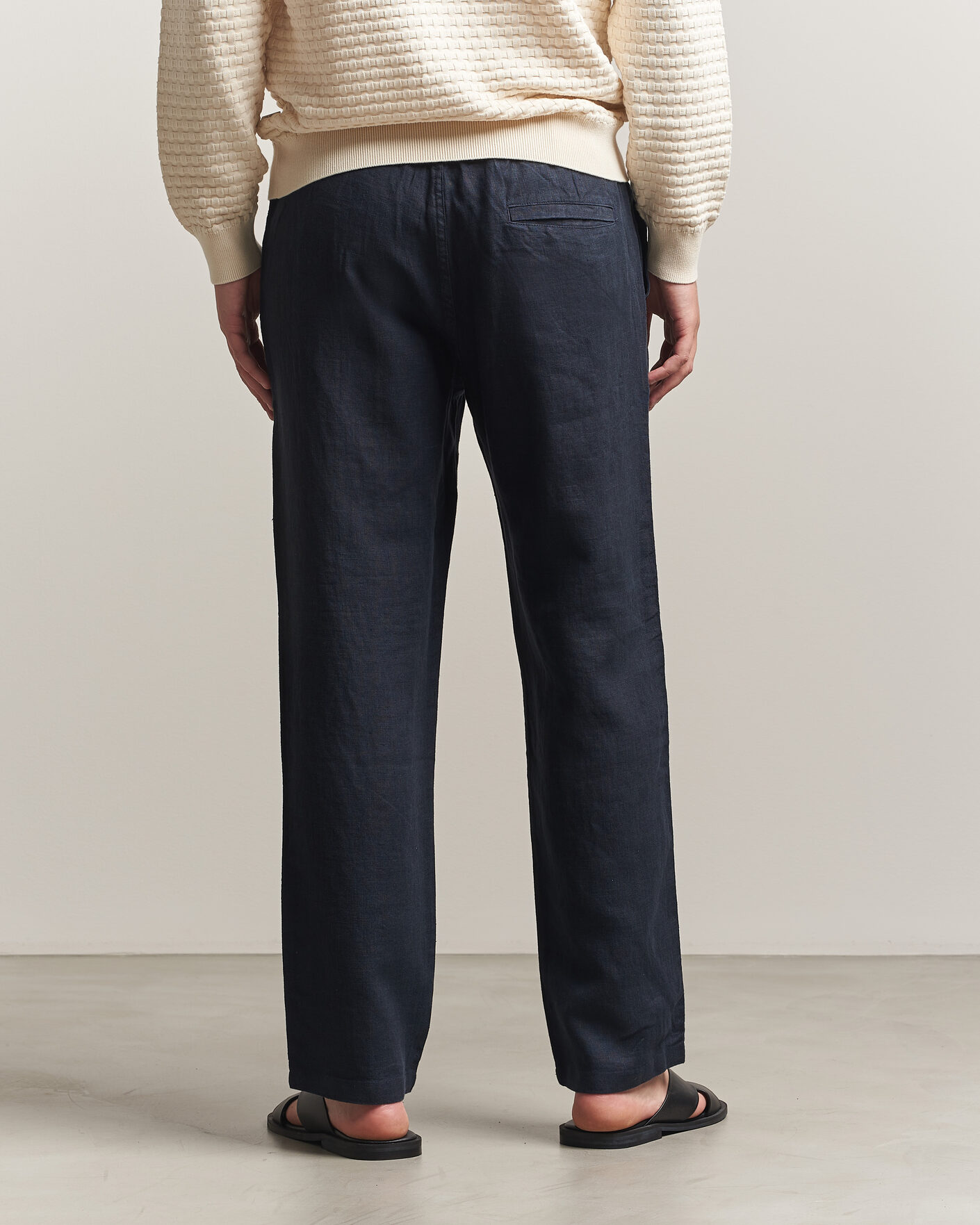 Heren | Broeken | Samsøe Samsøe | Jabari Linen Drawstring Trousers Salute Navy