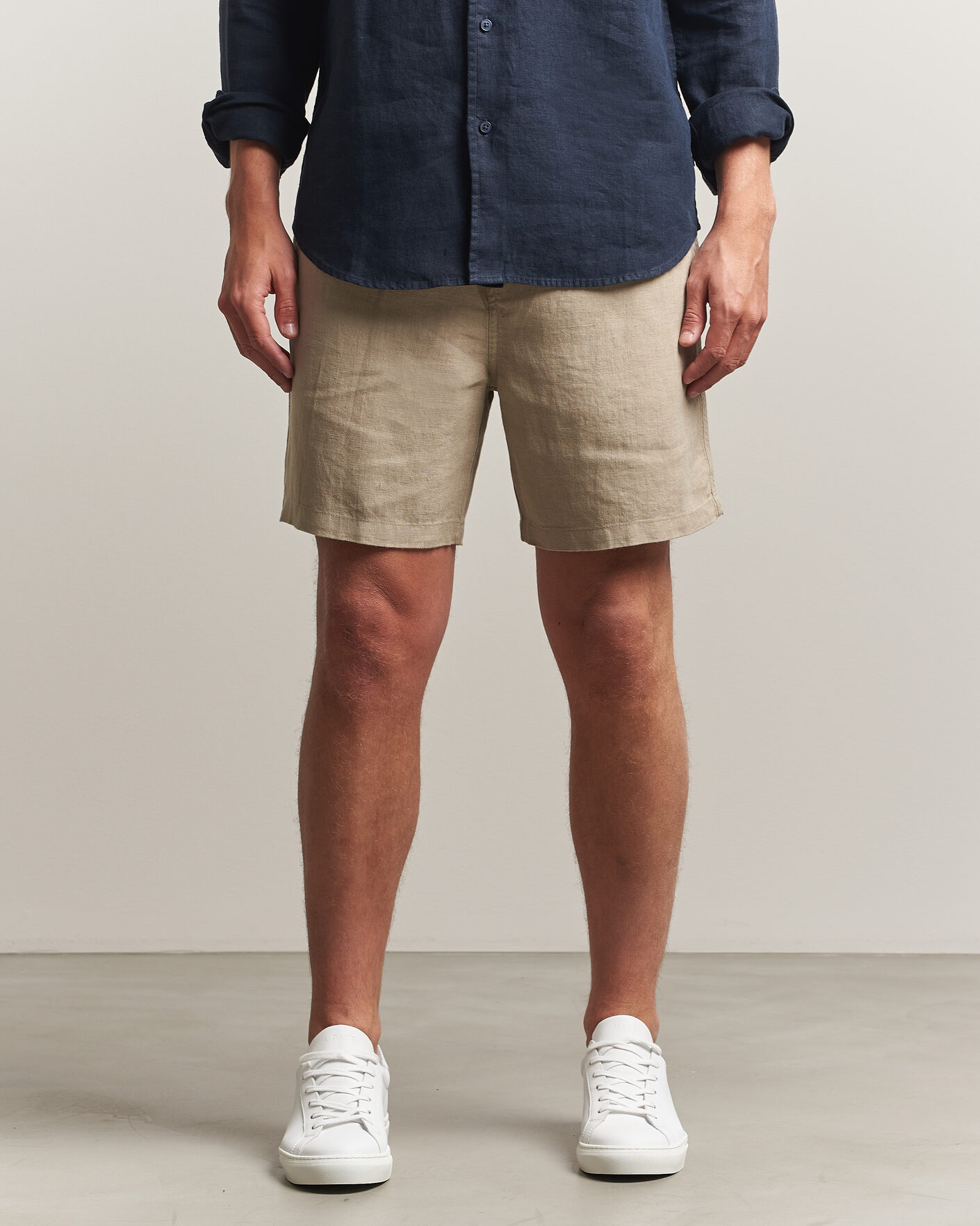 Heren | Korte broek | Samsøe Samsøe | Jabari Linen Drawstring Shorts Aluminum