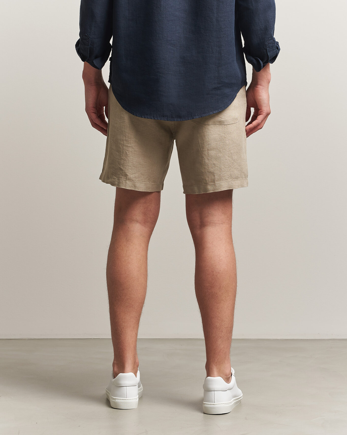 Heren | Korte broek | Samsøe Samsøe | Jabari Linen Drawstring Shorts Aluminum