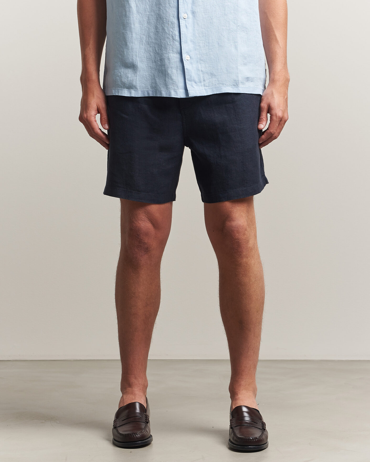 Heren | Korte broek | Samsøe Samsøe | Jabari Linen Drawstring Shorts Salute Navy