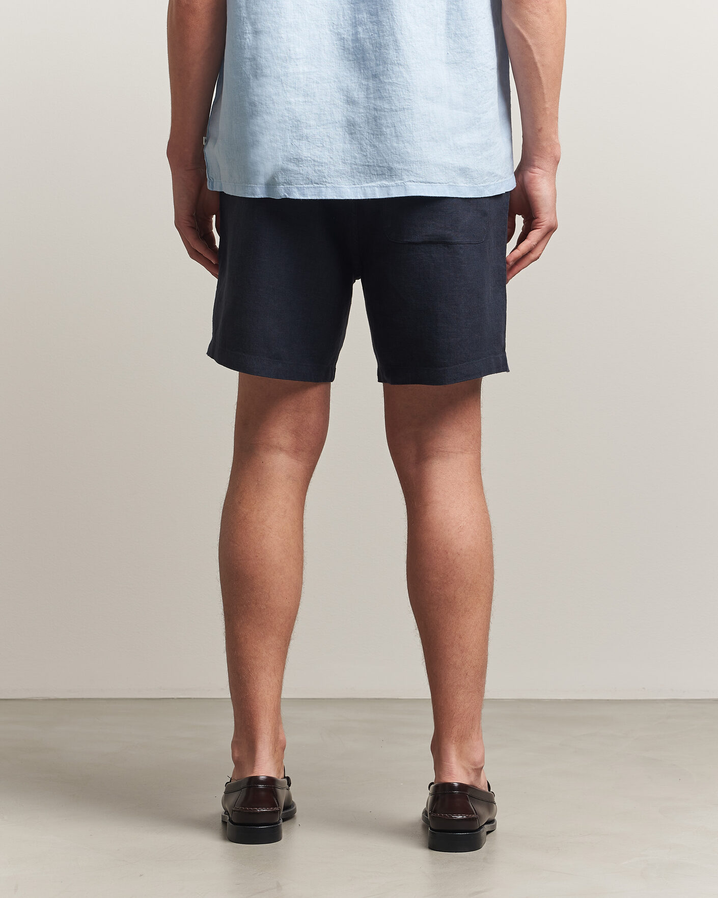 Heren | Korte broek | Samsøe Samsøe | Jabari Linen Drawstring Shorts Salute Navy