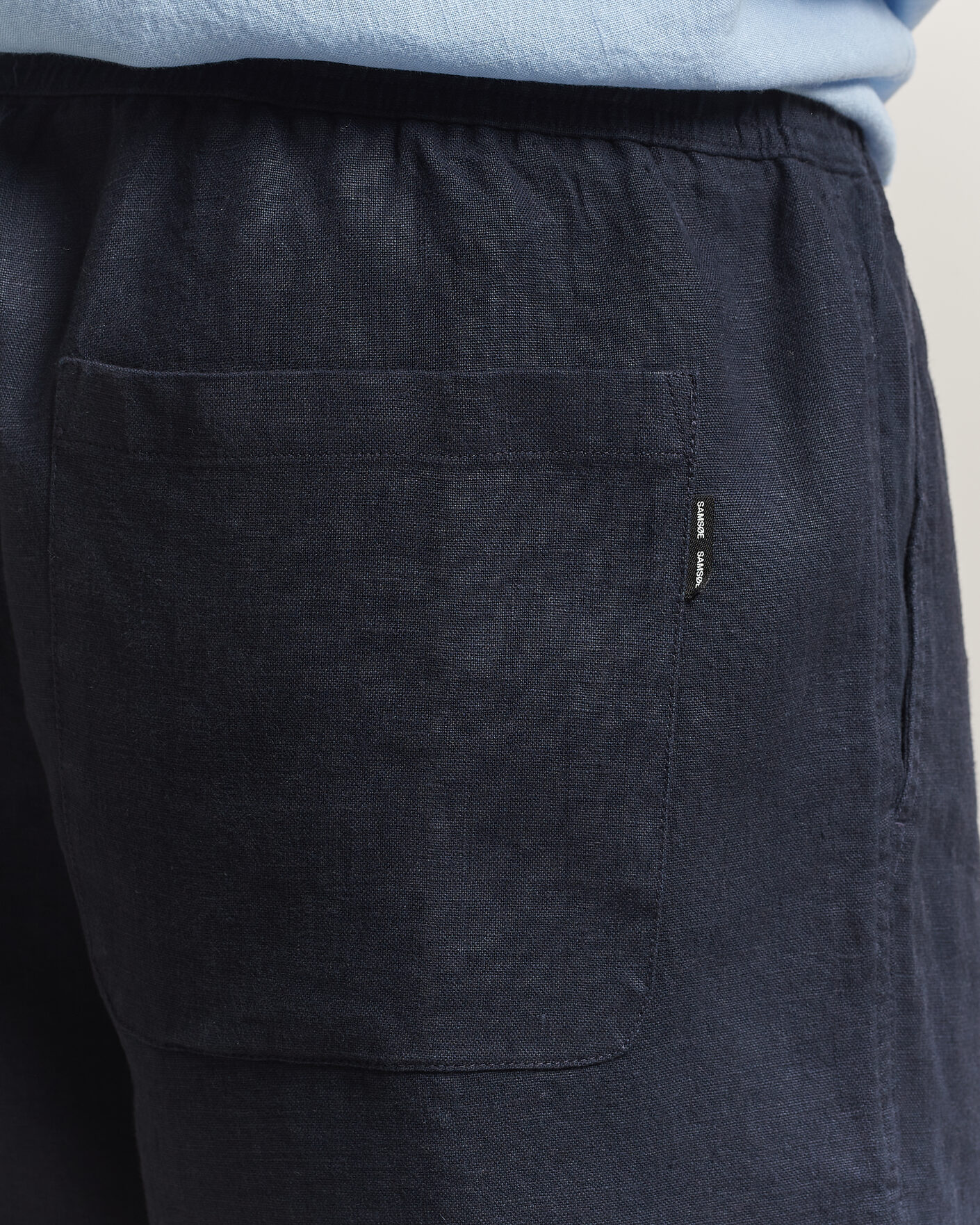 Heren | Korte broek | Samsøe Samsøe | Jabari Linen Drawstring Shorts Salute Navy