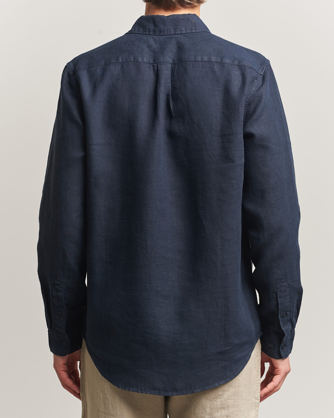 Heren | Overhemden | Samsøe Samsøe | Liam Linen Shirt Salute Navy
