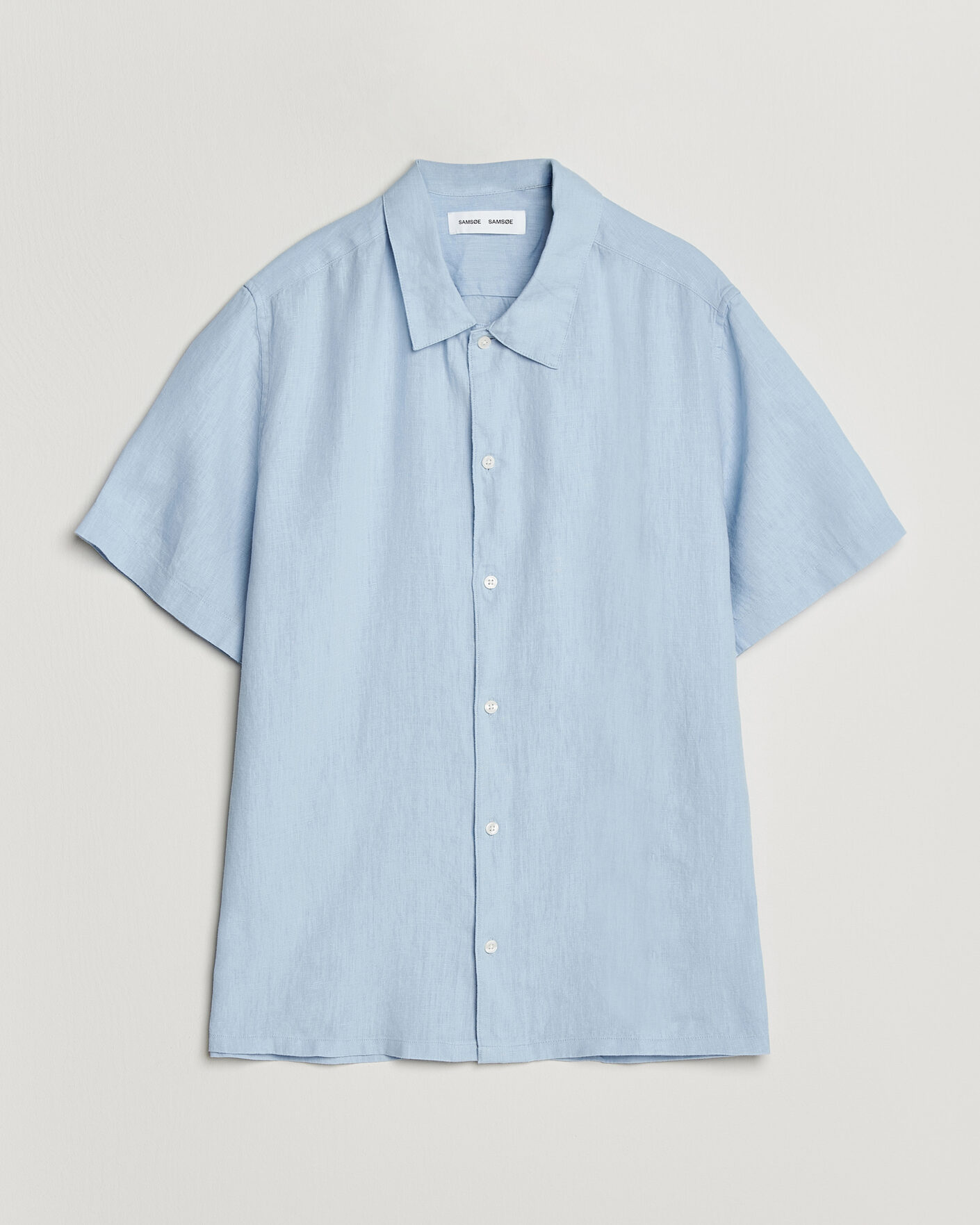 Heren | Overhemden | Samsøe Samsøe | Avan Linen Short Sleeve Shirt Windsurfer