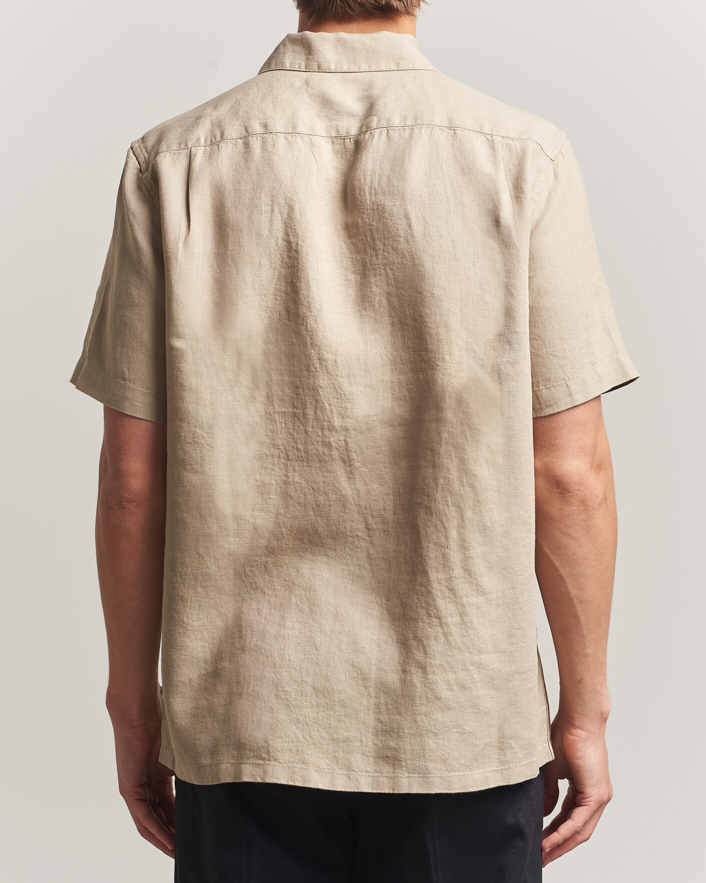 Heren | Overhemden | Samsøe Samsøe | Avan Linen Short Sleeve Shirt Aluminum