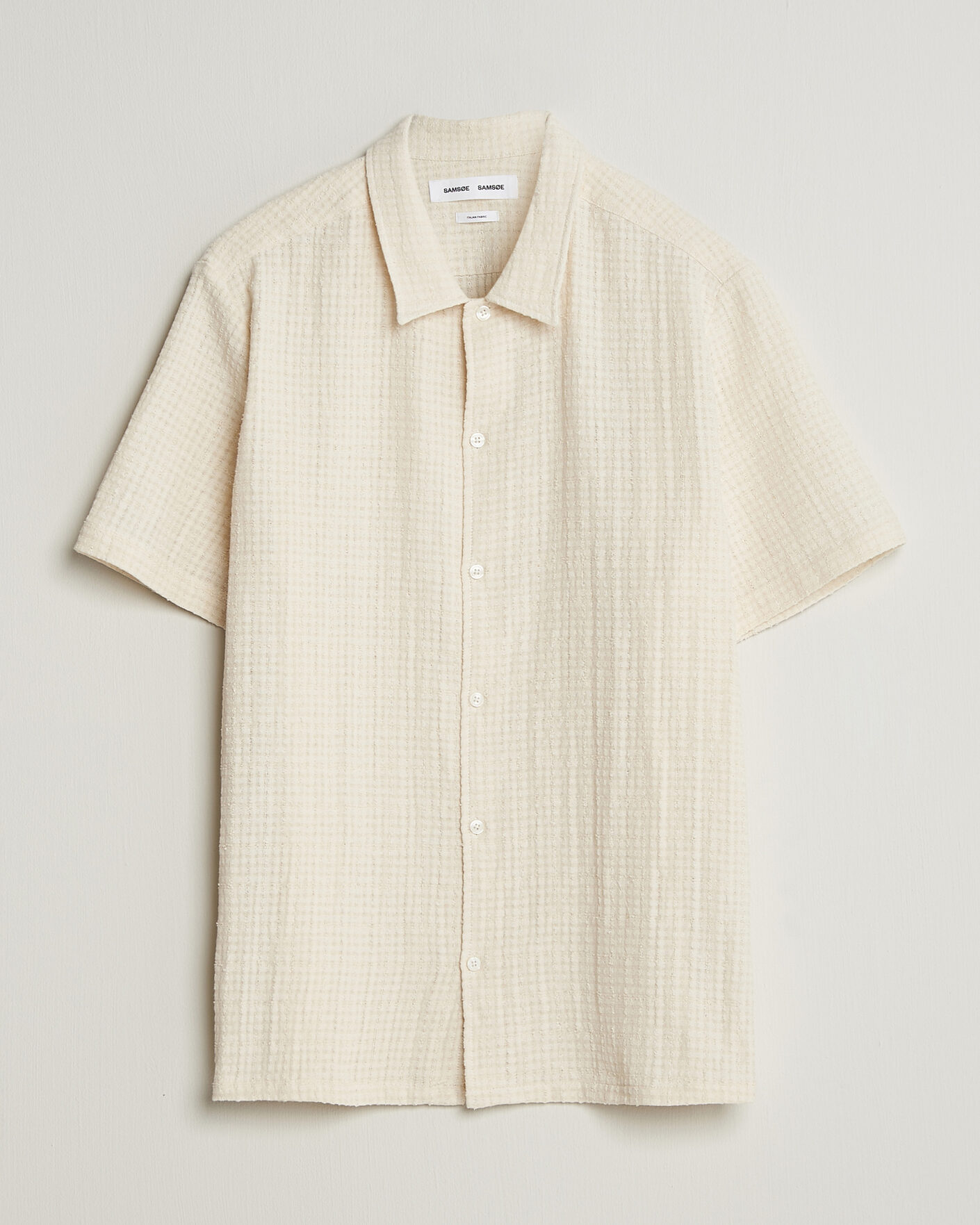 Heren | Overhemden | Samsøe Samsøe | Avan Structured Short Sleeve Shirt Clear Cream