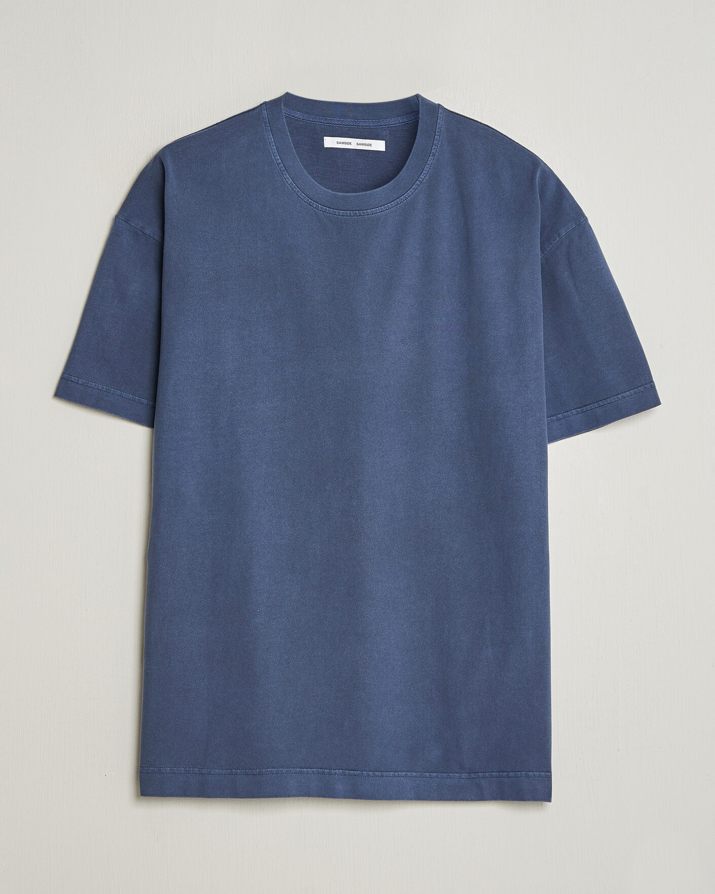 Heren | T-shirts | Samsøe Samsøe | Joel Organic Washed Cotton T-Shirt Salute Navy