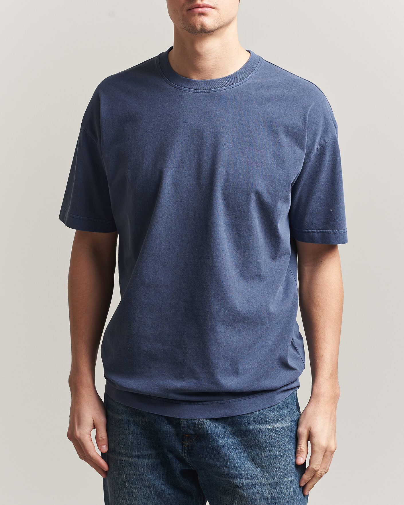 Heren | T-shirts | Samsøe Samsøe | Joel Organic Washed Cotton T-Shirt Salute Navy