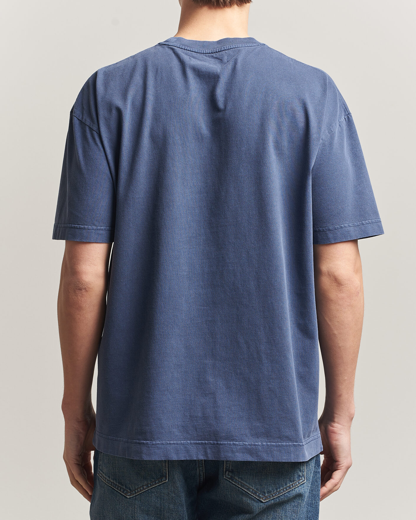 Heren | T-shirts | Samsøe Samsøe | Joel Organic Washed Cotton T-Shirt Salute Navy