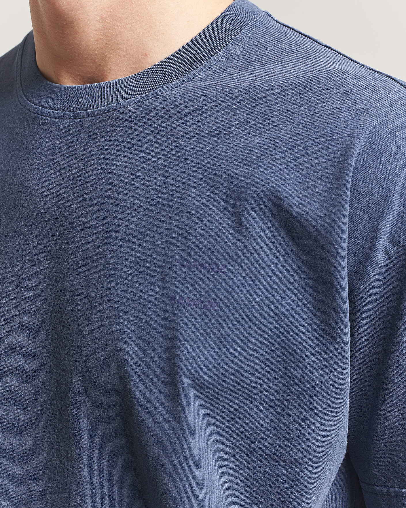 Heren | T-shirts | Samsøe Samsøe | Joel Organic Washed Cotton T-Shirt Salute Navy