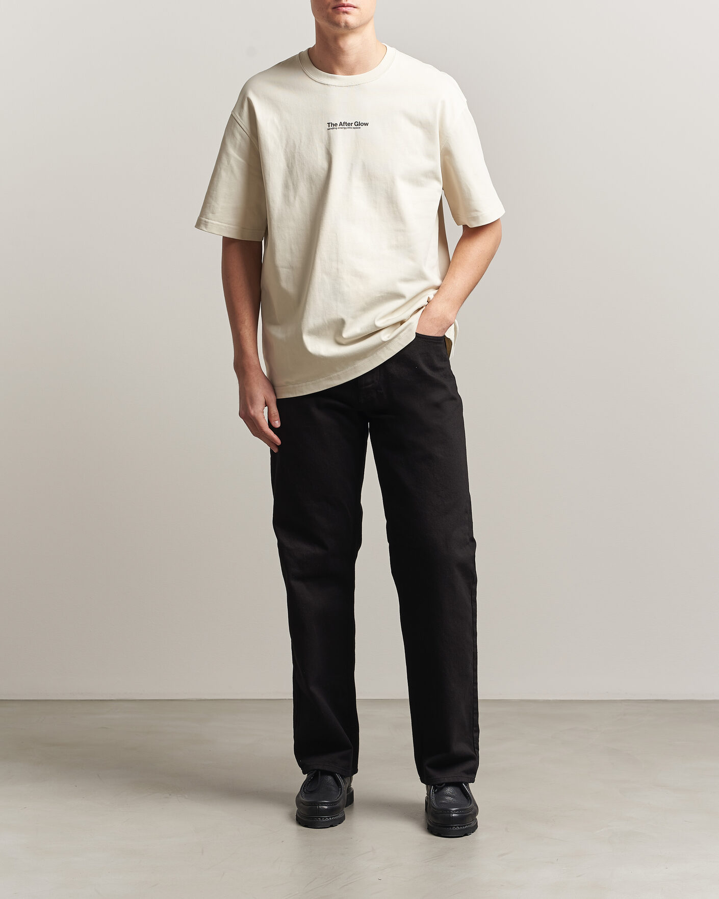 Heren | T-shirts | Samsøe Samsøe | Uni Printed T-shirt Beige