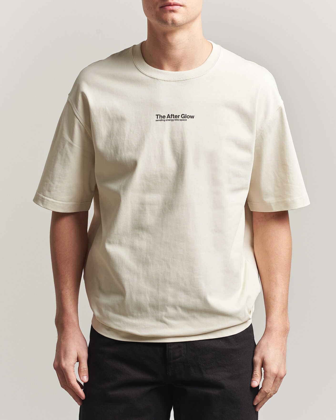 Heren | T-shirts | Samsøe Samsøe | Uni Printed T-shirt Beige