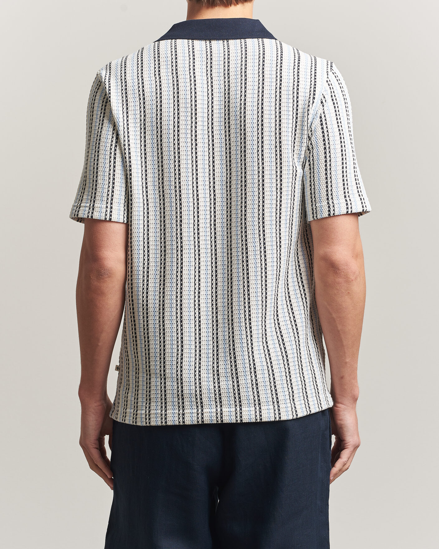 Heren | Polo's | Samsøe Samsøe | Mac Striped Knitted Polo Blue/White