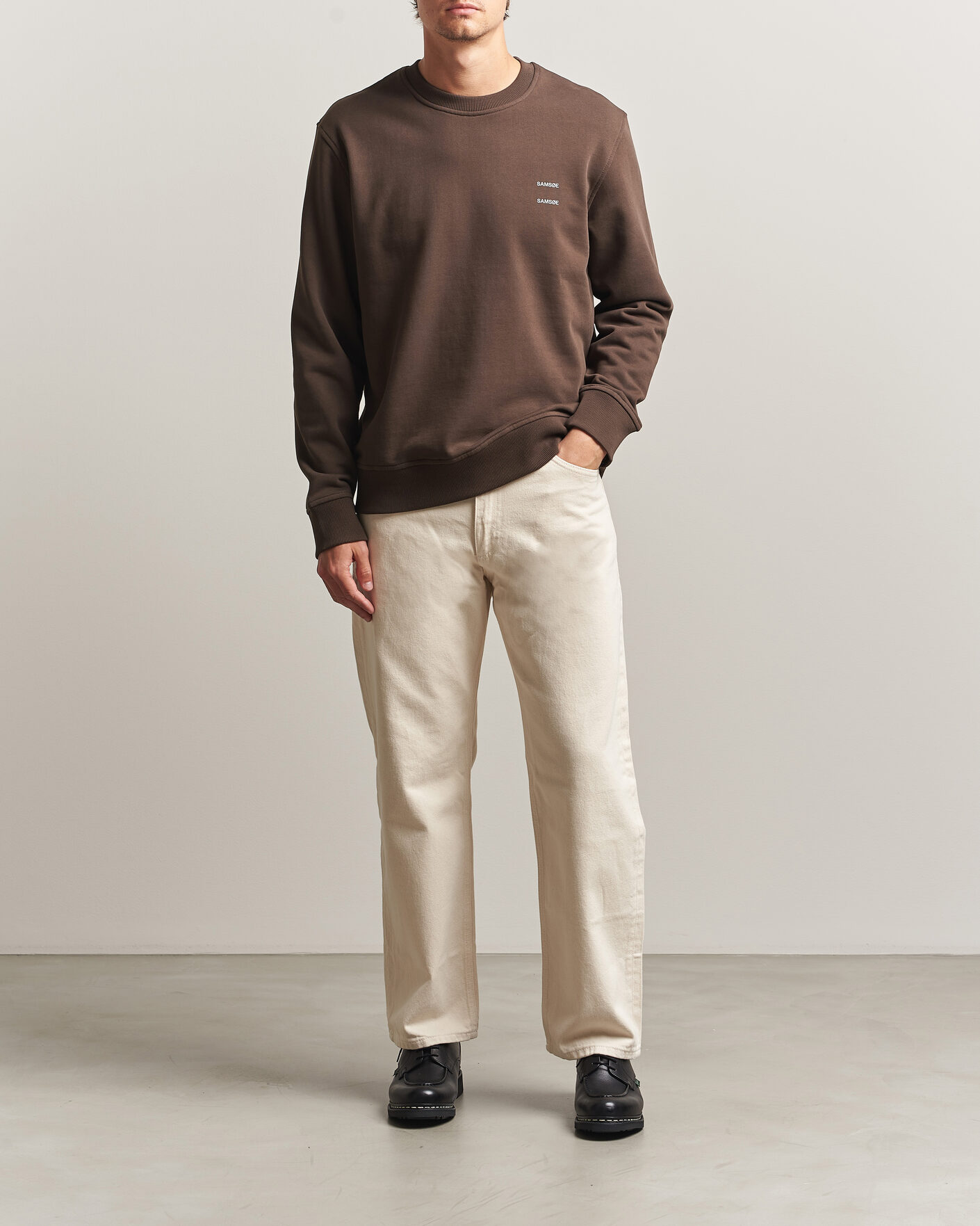 Heren | Truien | Samsøe Samsøe | Joel Organic Cotton Sweatshirt Turkish Coffee