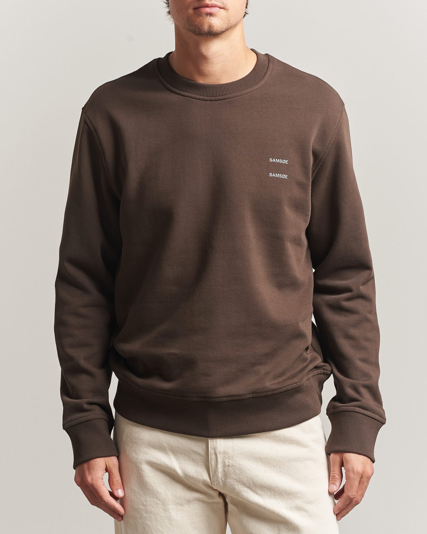 Heren | Truien | Samsøe Samsøe | Joel Organic Cotton Sweatshirt Turkish Coffee