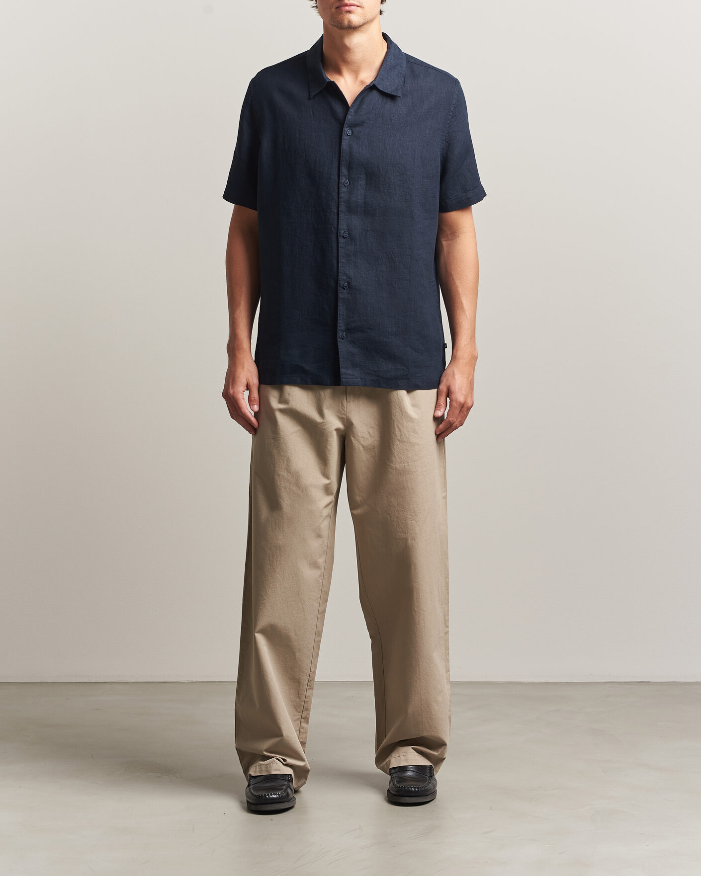 Heren | Broeken | Samsøe Samsøe | Valentin Cotton/Linen Pleated Trousers Aluminum