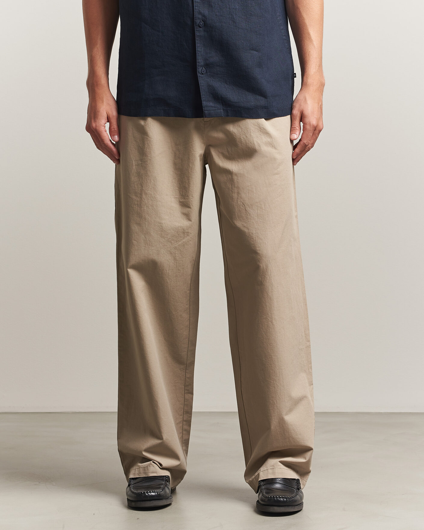 Heren | Broeken | Samsøe Samsøe | Valentin Cotton/Linen Pleated Trousers Aluminum