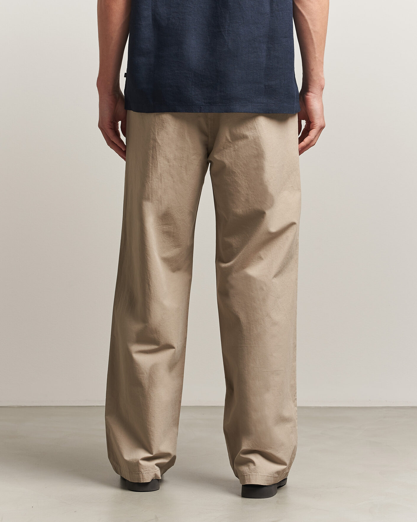 Heren | Broeken | Samsøe Samsøe | Valentin Cotton/Linen Pleated Trousers Aluminum
