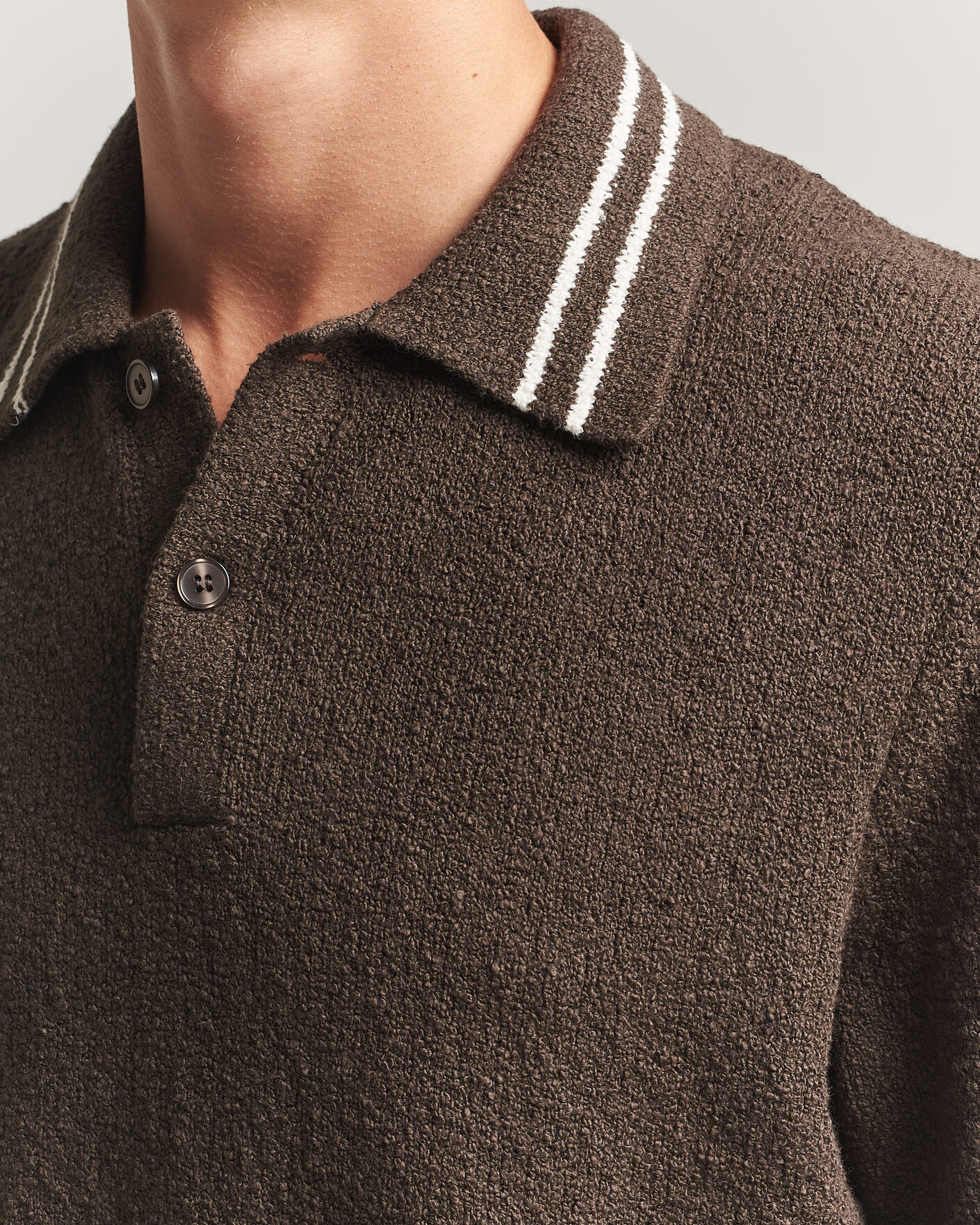 Heren | Polo's | Samsøe Samsøe | Pedro Knitted Polo Turkish Coffee