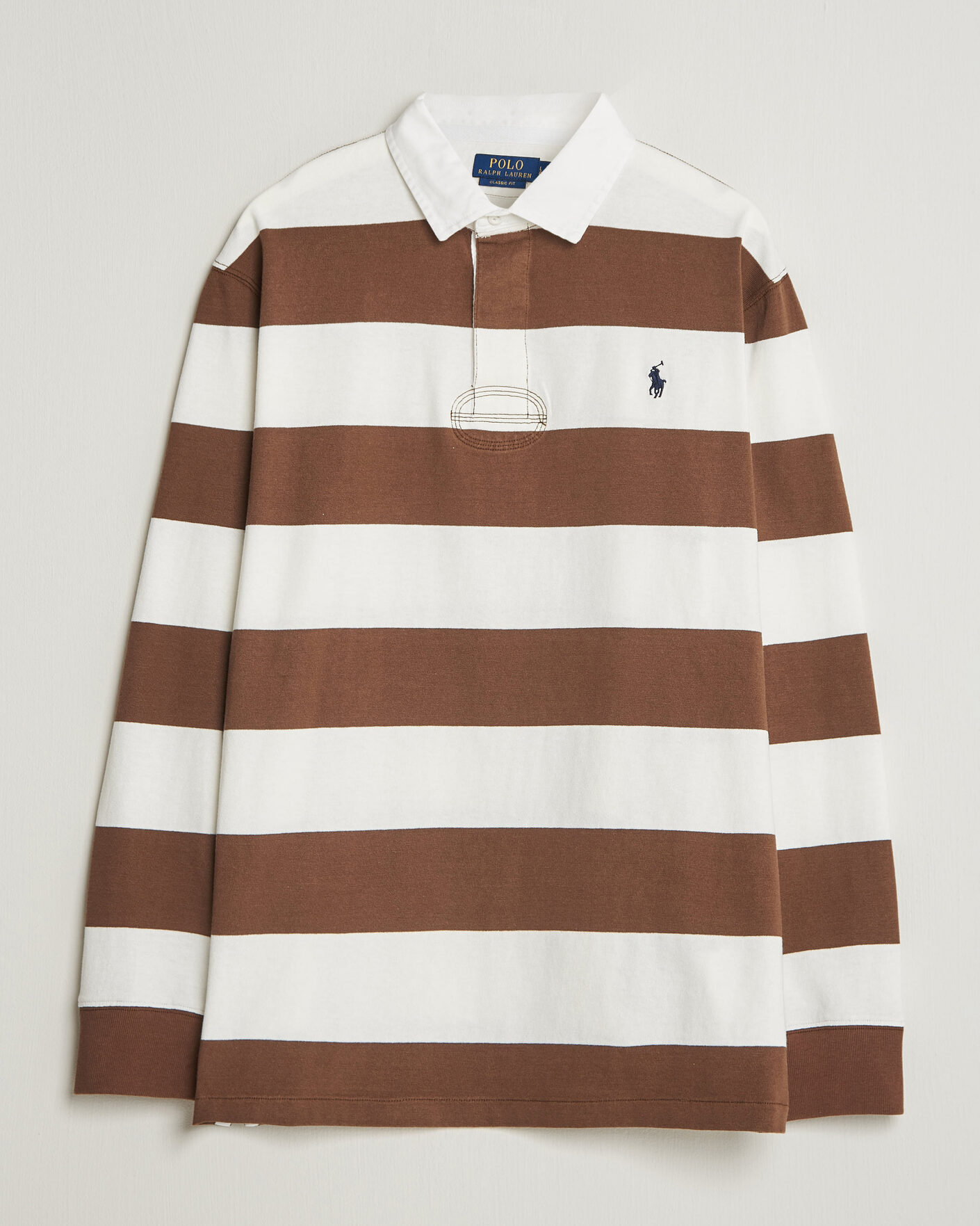 Heren | Truien | Polo Ralph Lauren | Block Striped Rugby Pale Russet/Trophy Cream
