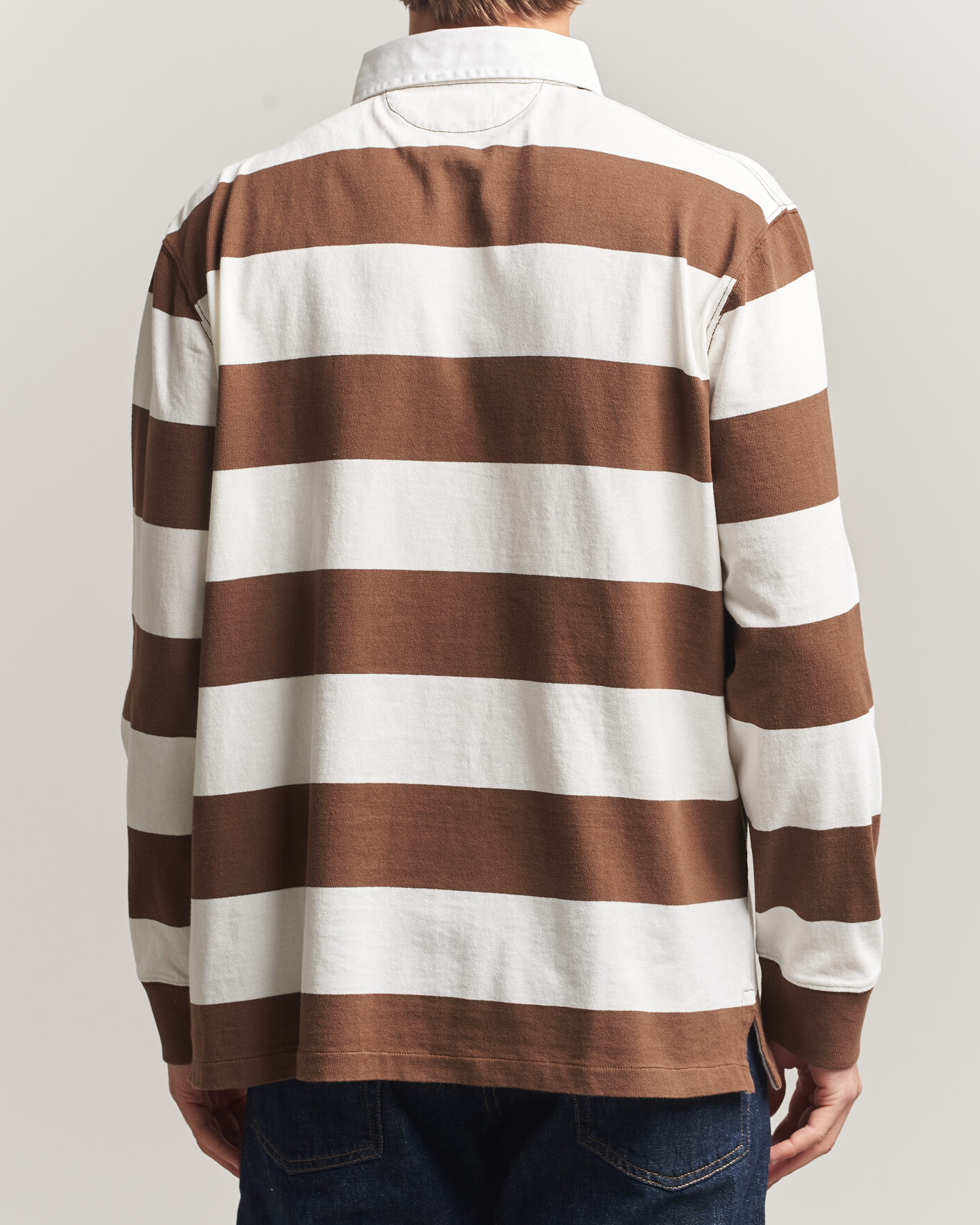 Heren | Truien | Polo Ralph Lauren | Block Striped Rugby Pale Russet/Trophy Cream