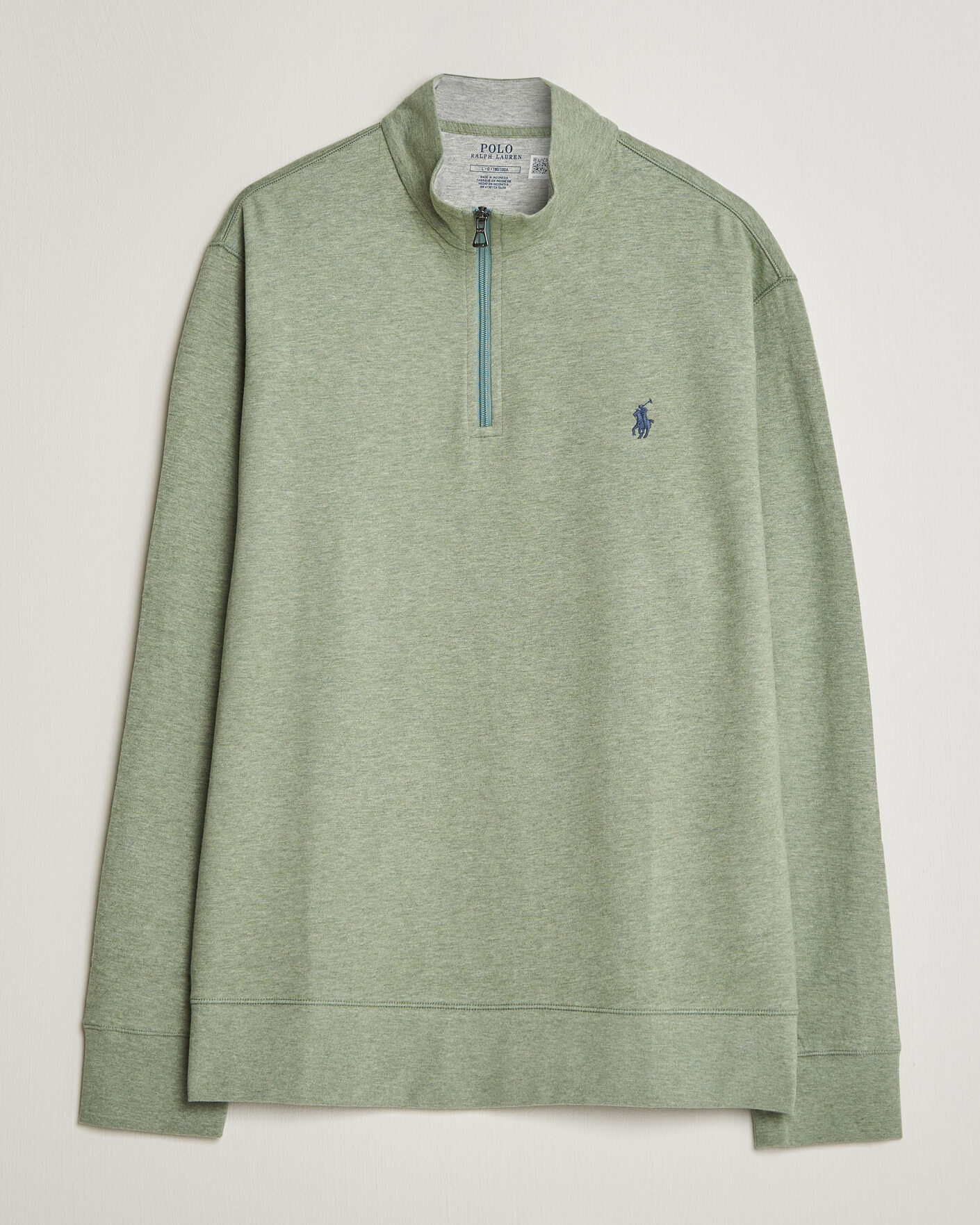 Heren | Truien | Polo Ralph Lauren | Double Knit Half Zip Greenery Heather