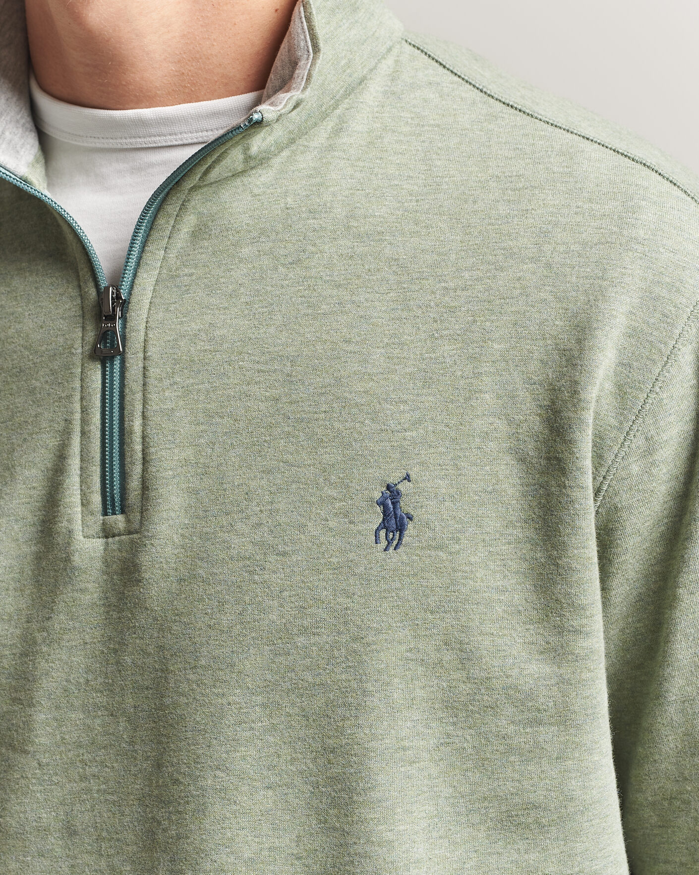 Heren | Truien | Polo Ralph Lauren | Double Knit Half Zip Greenery Heather