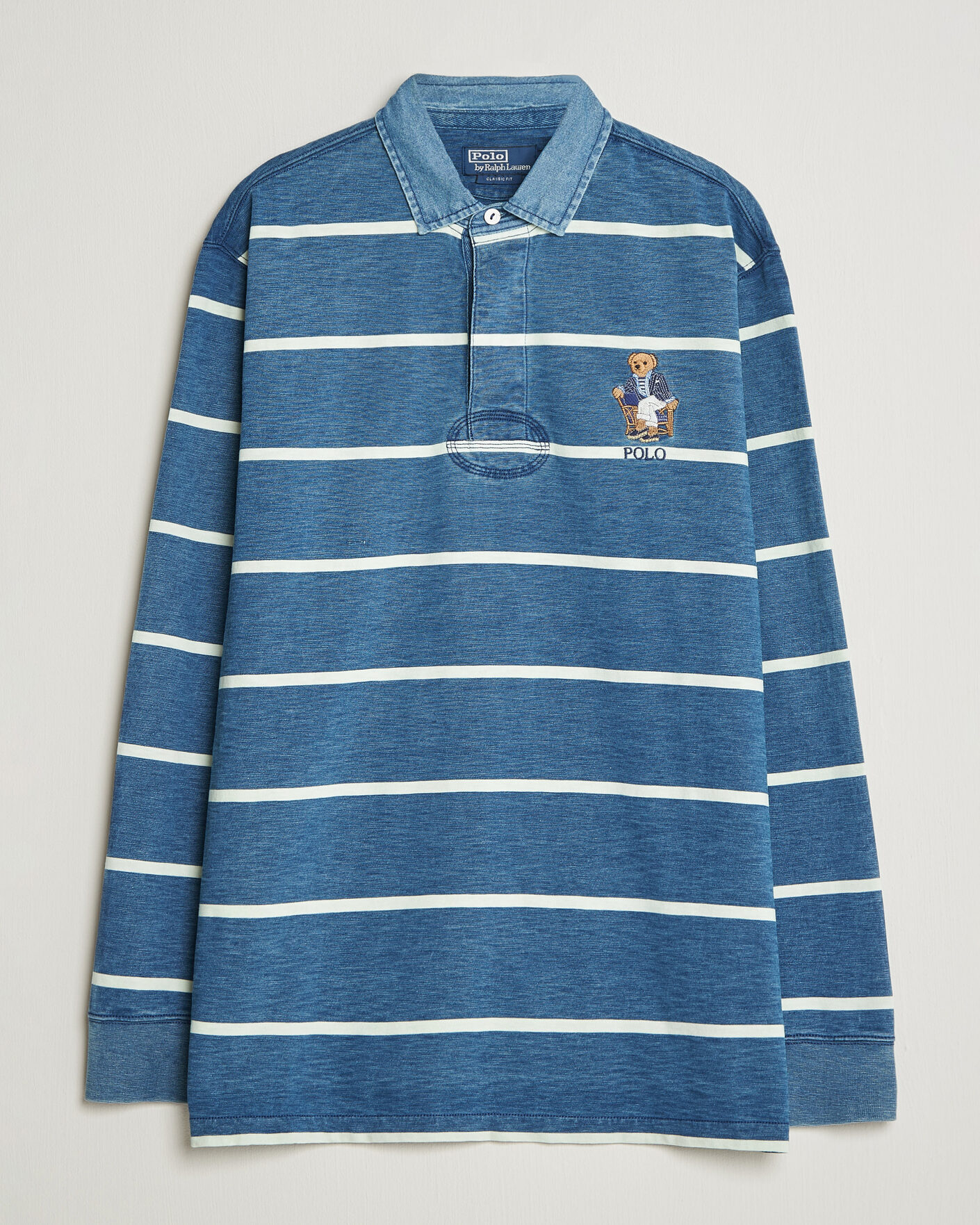 Heren | Truien | Polo Ralph Lauren | Striped Indigo Rugby Newport Bear