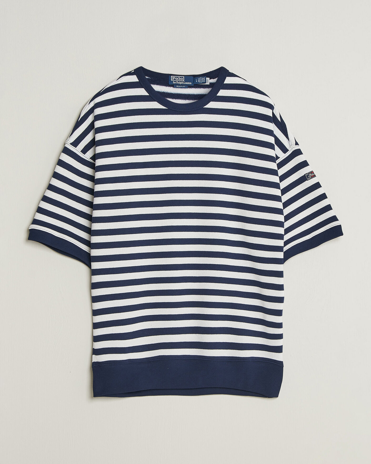 Heren | T-shirts | Polo Ralph Lauren | Striped Short Sleeve Sweater Newport Navy/White