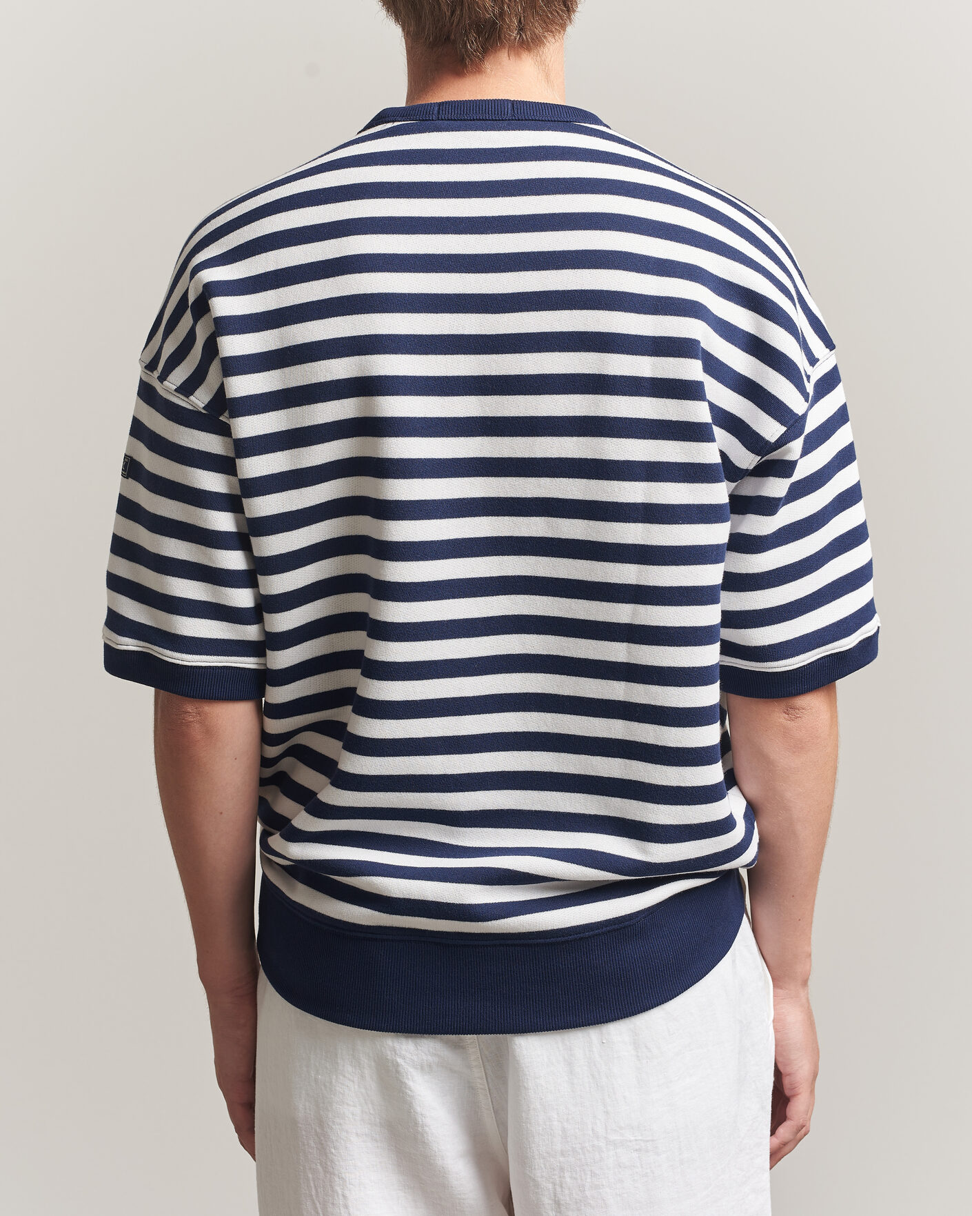 Heren | T-shirts | Polo Ralph Lauren | Striped Short Sleeve Sweater Newport Navy/White