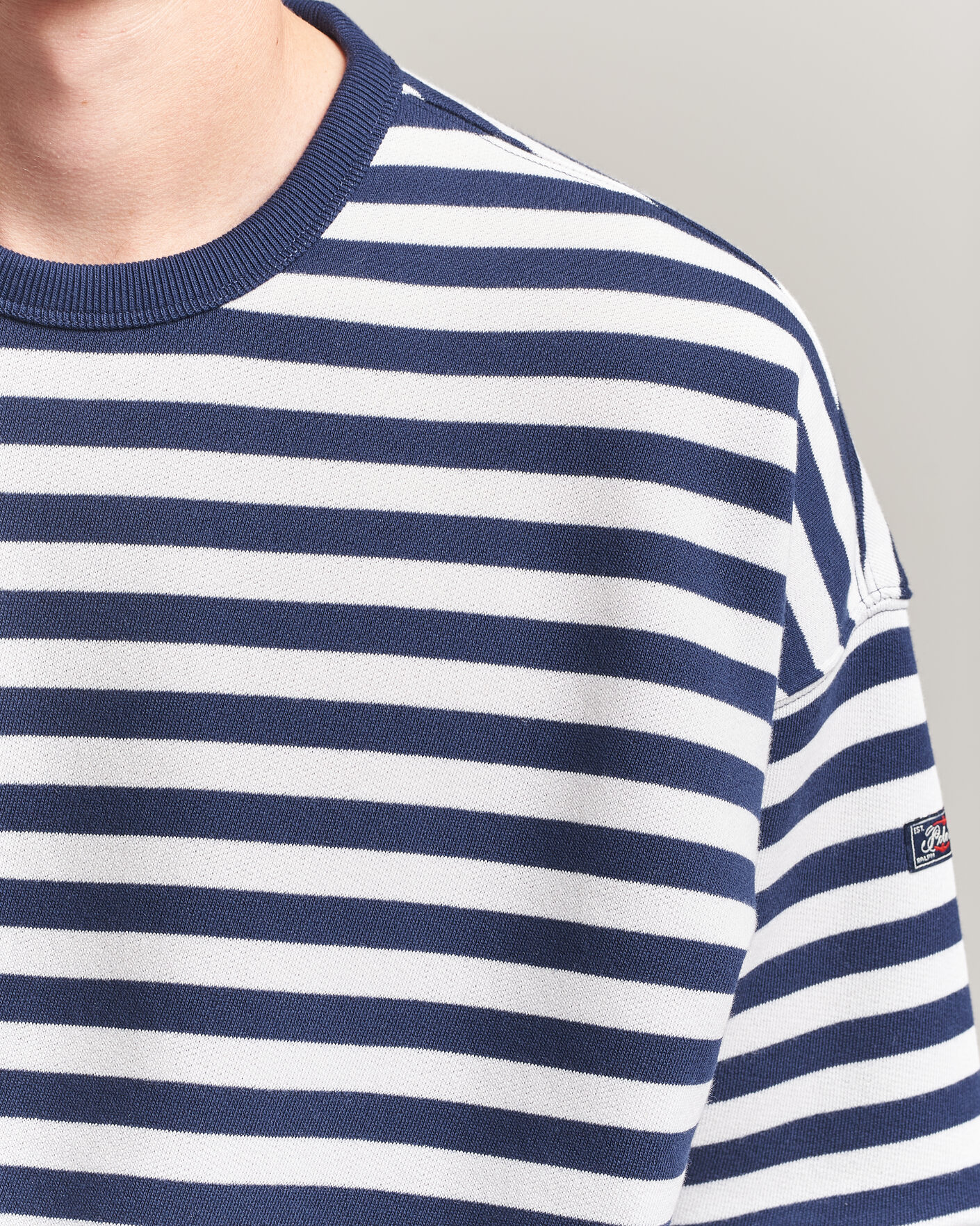 Heren | T-shirts | Polo Ralph Lauren | Striped Short Sleeve Sweater Newport Navy/White