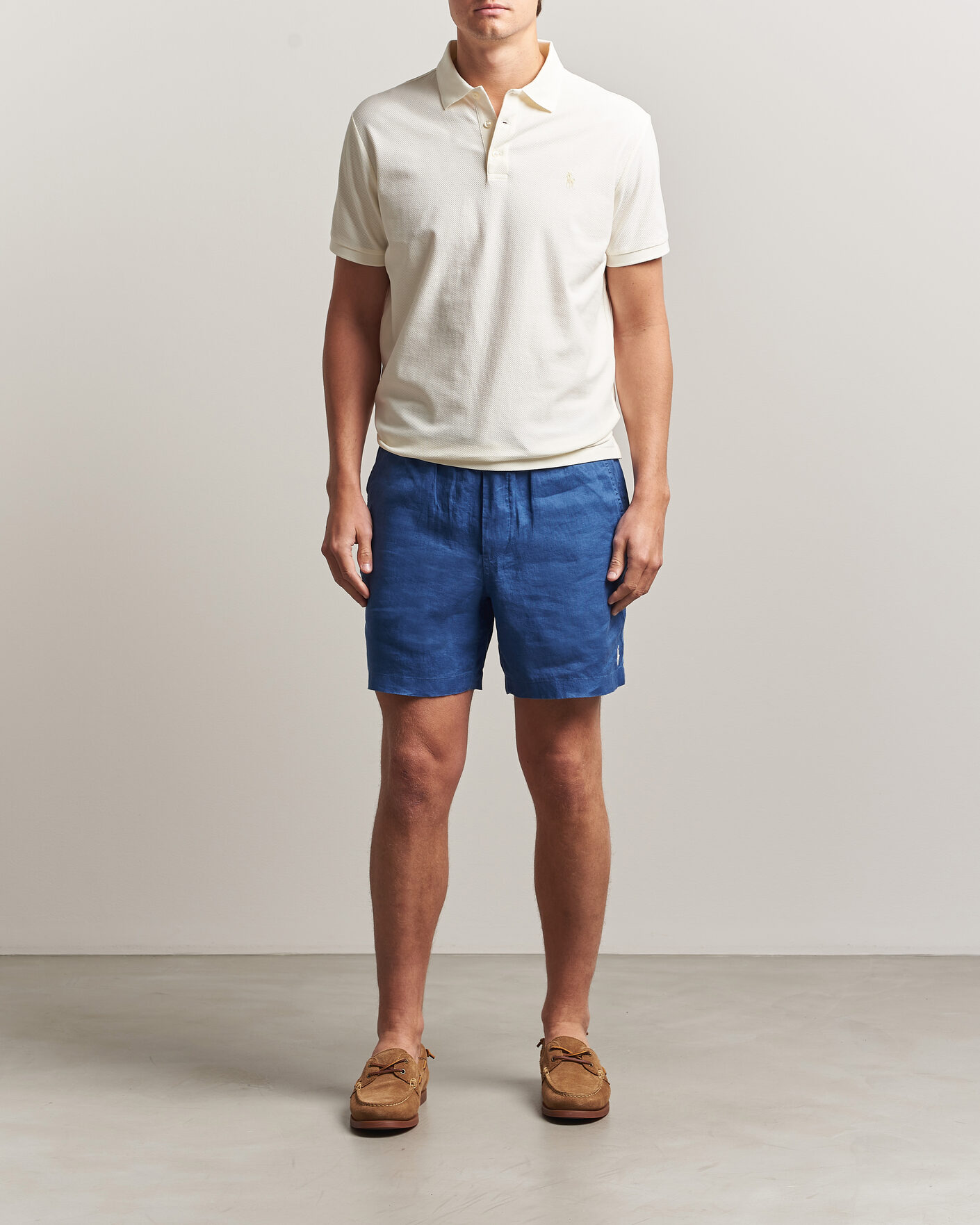 Heren | Polo's | Polo Ralph Lauren | Honeycomb Texture Polo Pale Cream