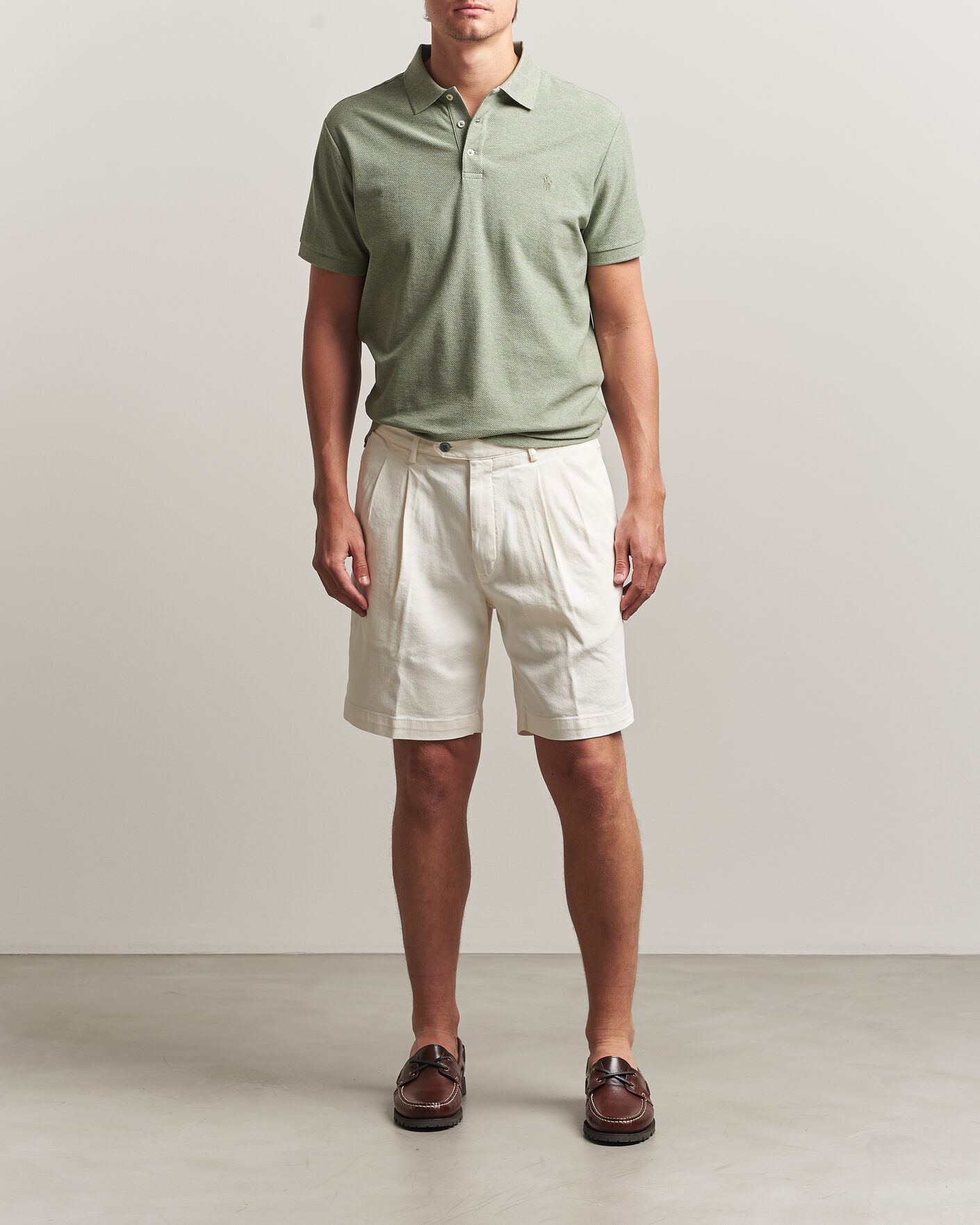 Heren | Polo's | Polo Ralph Lauren | Honeycomb Texture Polo Greenery Heather