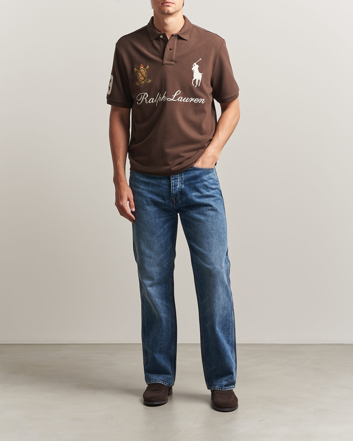 Heren | Polo's | Polo Ralph Lauren | Classic Fit Team Polo Nutmeg Brown