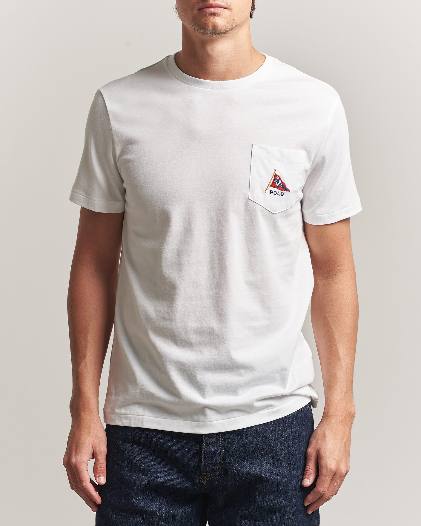 Heren | T-shirts | Polo Ralph Lauren | Backprint Pocket Tee Newport Bear/White