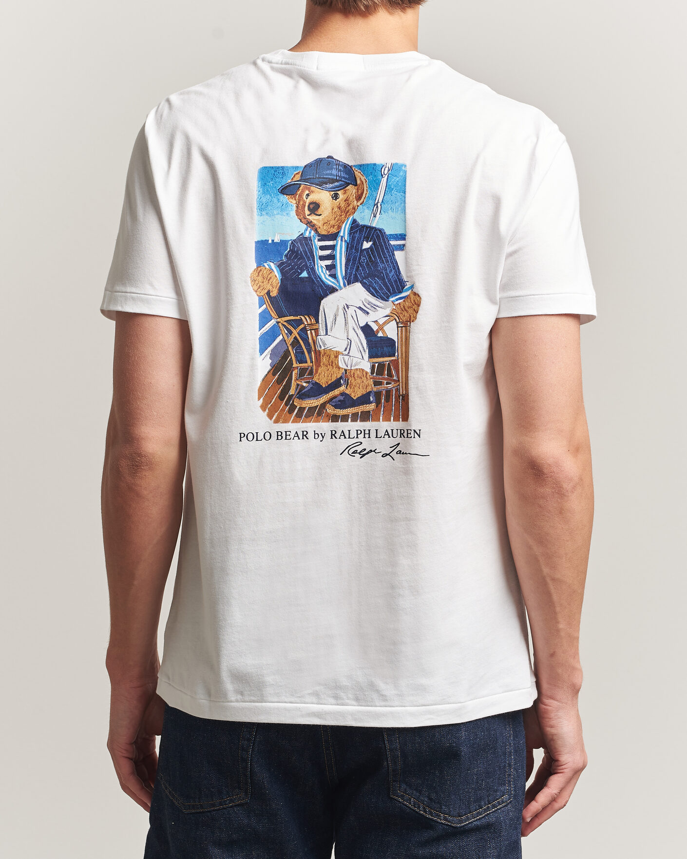 Heren | T-shirts | Polo Ralph Lauren | Backprint Pocket Tee Newport Bear/White
