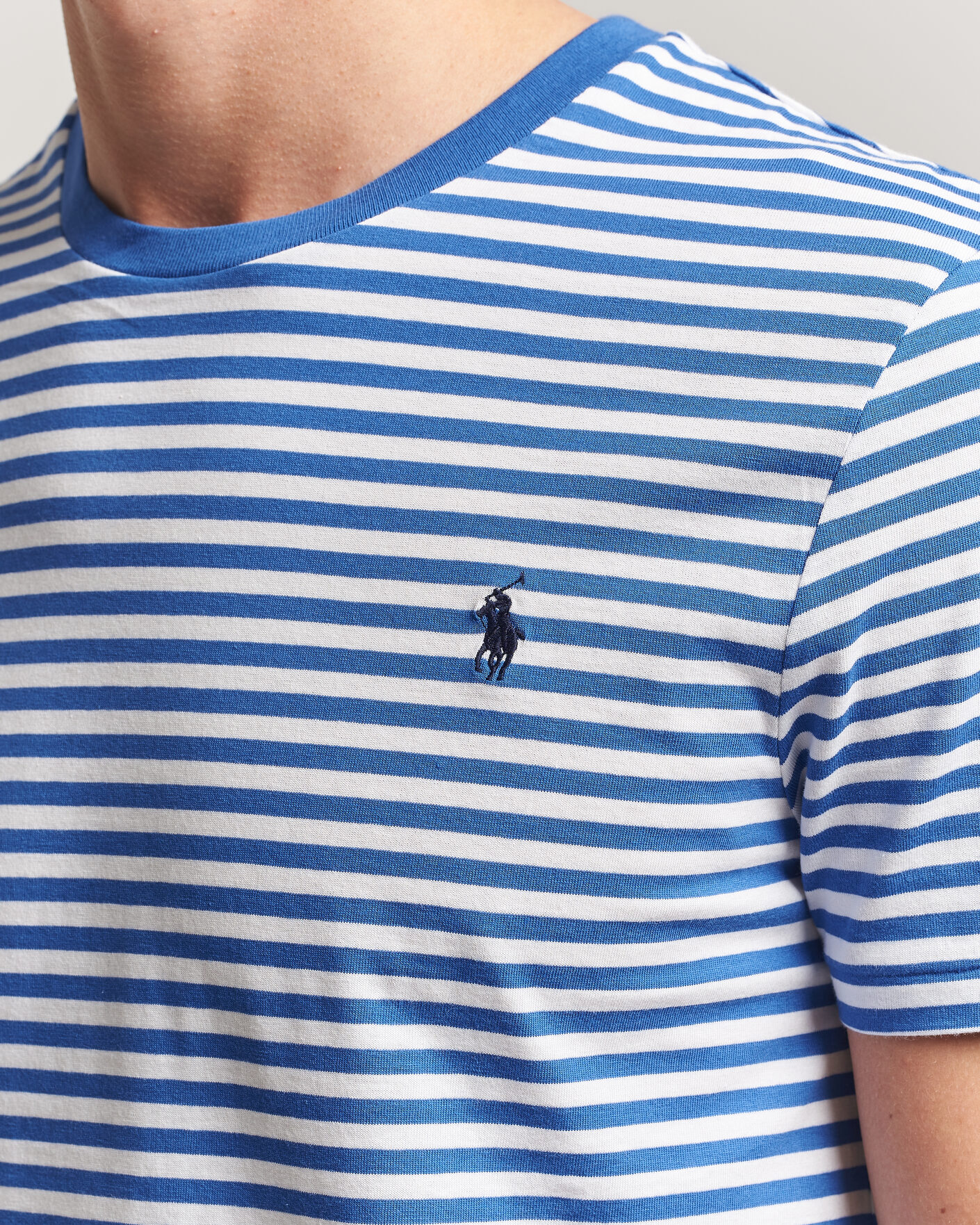 Heren | T-shirts | Polo Ralph Lauren | Crew Neck Striped T-shirt New Iris Blue/White