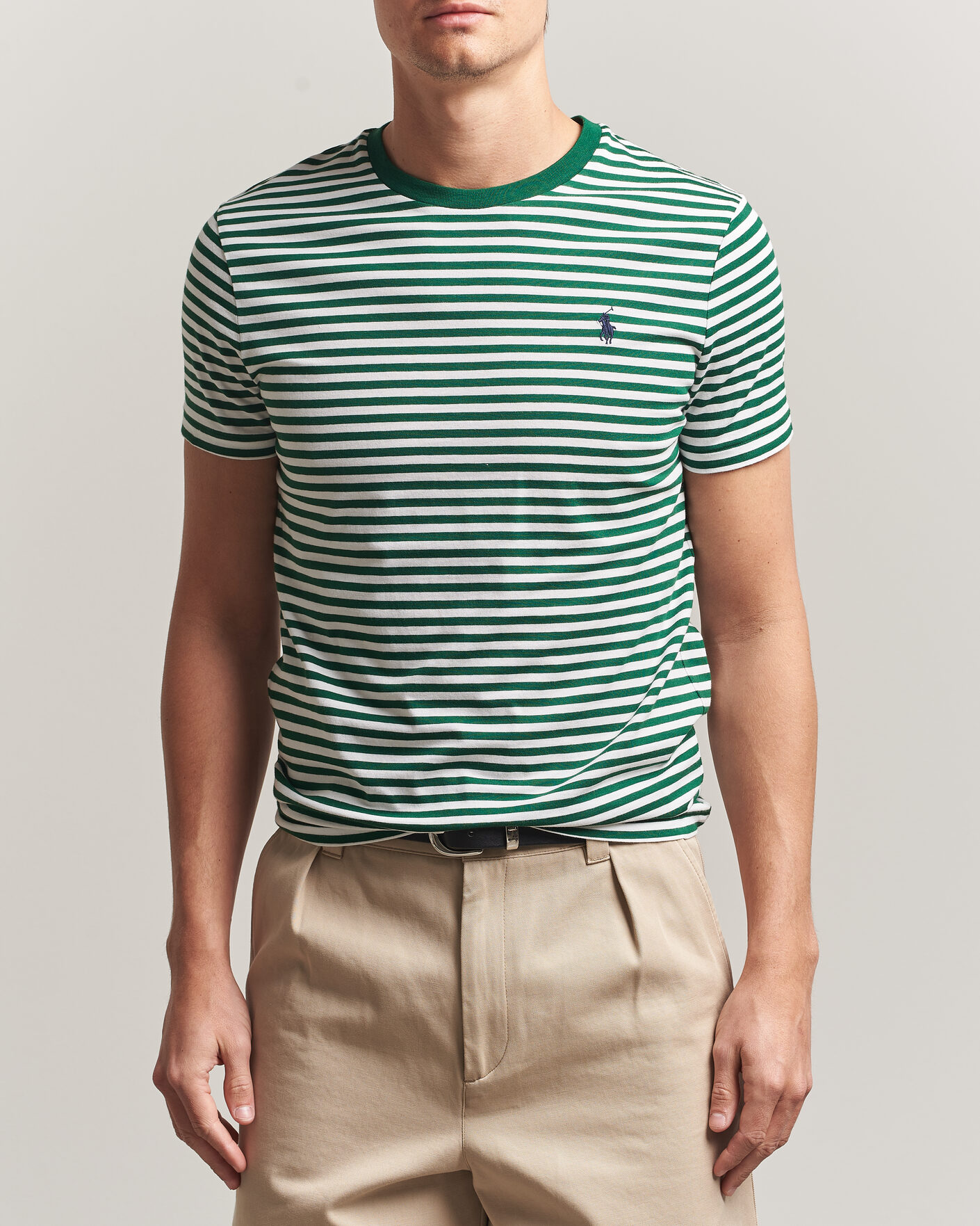 Heren | T-shirts | Polo Ralph Lauren | Crew Neck Striped T-shirt New Forest/White