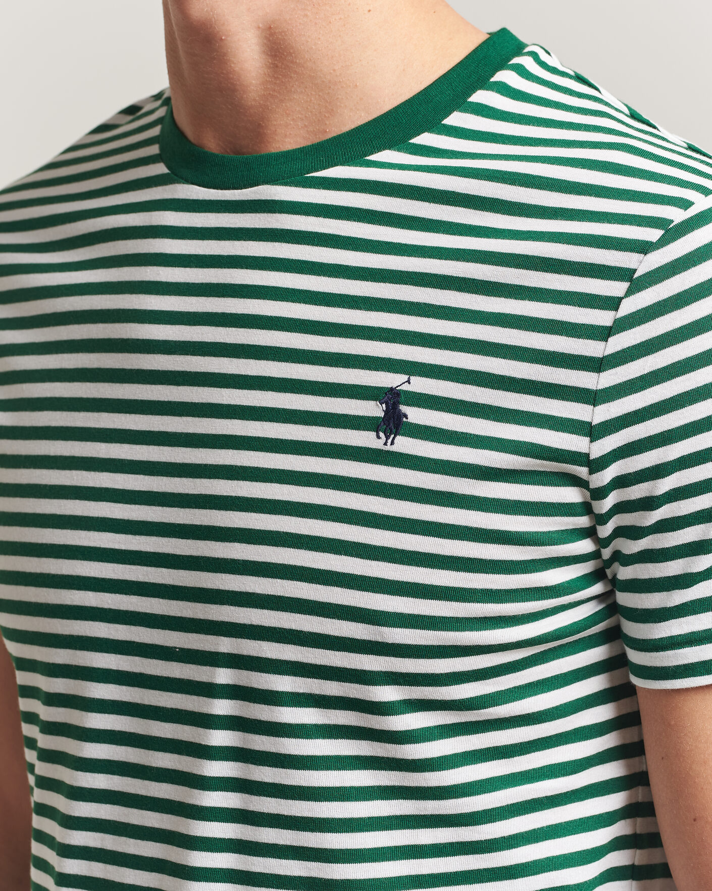 Heren | T-shirts | Polo Ralph Lauren | Crew Neck Striped T-shirt New Forest/White