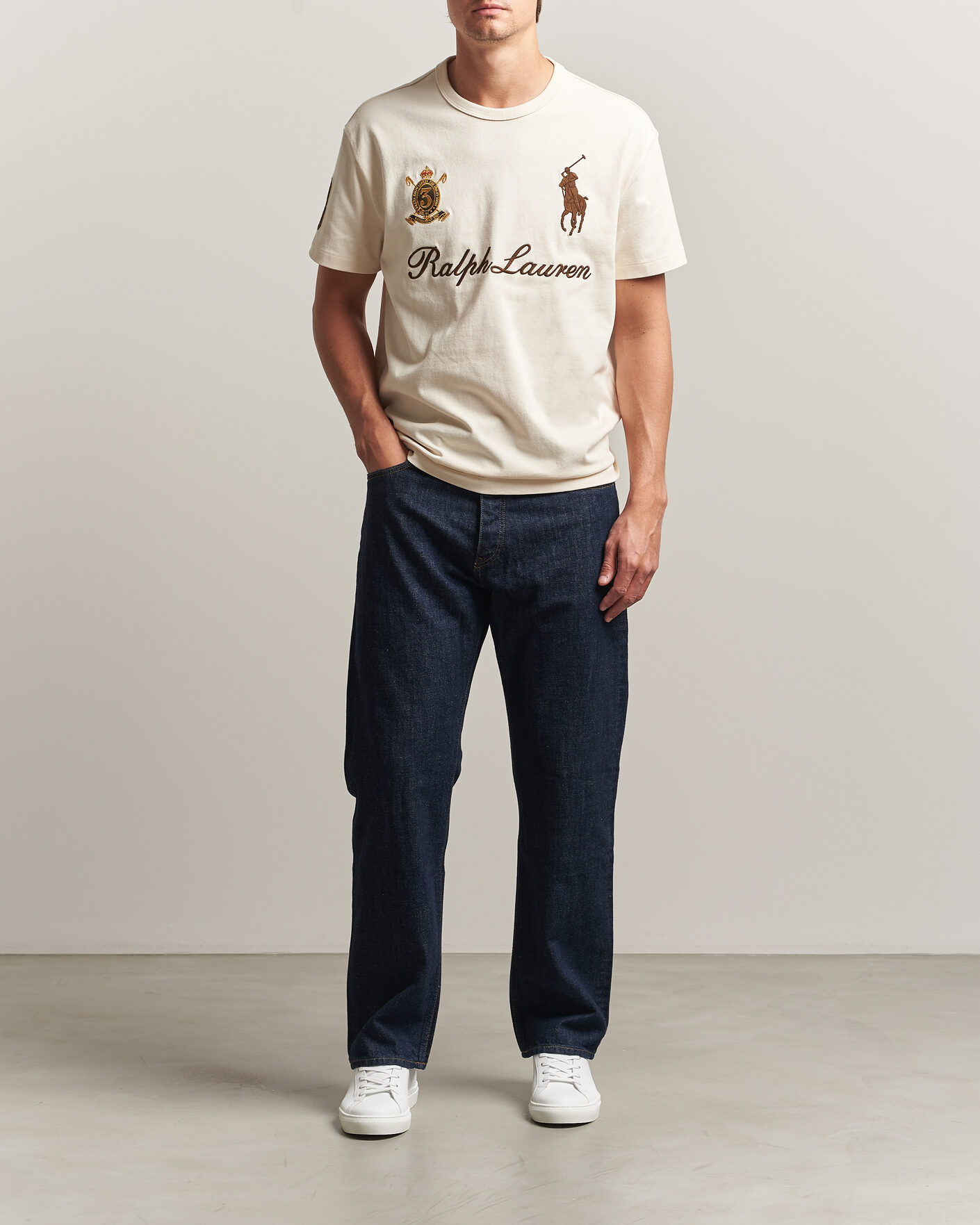 Heren | T-shirts | Polo Ralph Lauren | Classic Fit Team T-shirt Guide Cream