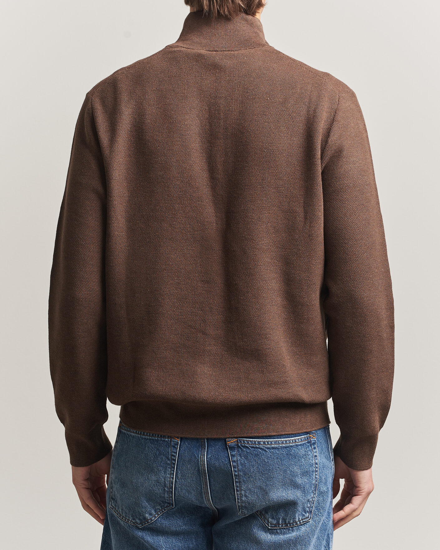 Heren | Truien | Polo Ralph Lauren | Textued Half-Zip Nutmeg Brown Heather