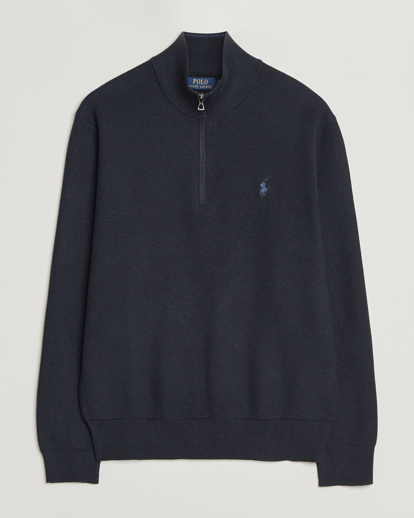 Polo Ralph Lauren Textued Half-Zip Navy Heather | Man - CareOfCarl.nl