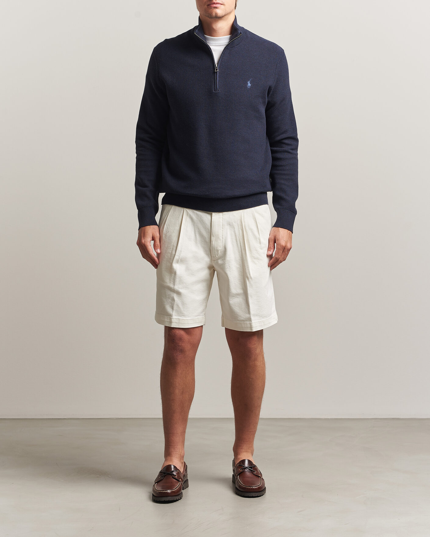 Heren | Truien | Polo Ralph Lauren | Textued Half-Zip Navy Heather