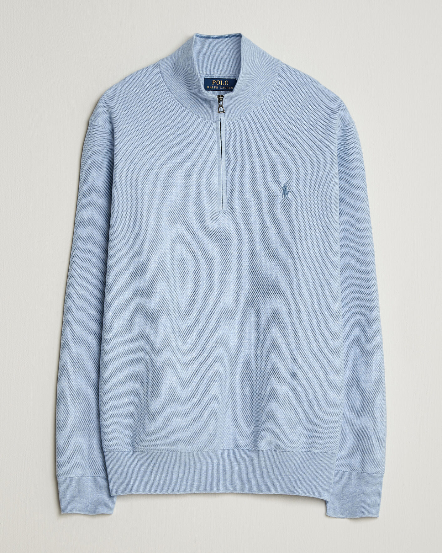 Heren | Truien | Polo Ralph Lauren | Textured Half-Zip Blue Hyacinth Heather